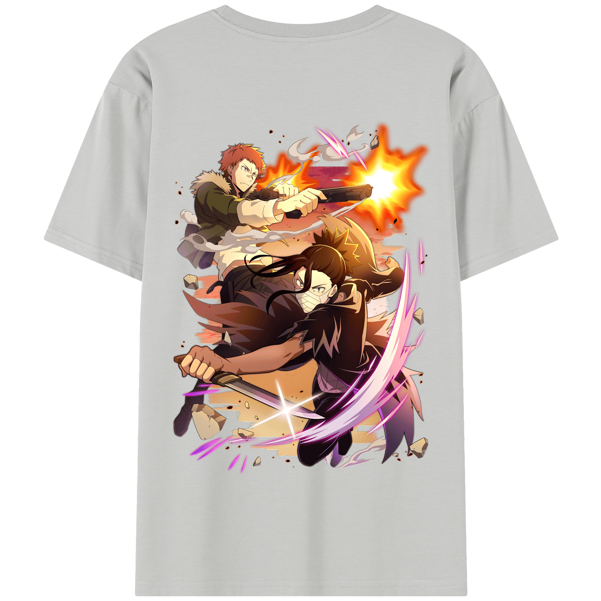 （画像用） 文豪ストレイドッグス Bungo Stray Dogs 綿100％半袖Tシャツ（背面プリント）