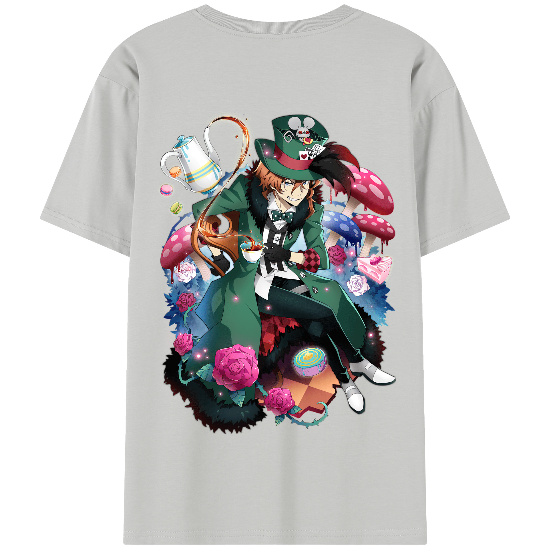 （画像用） 文豪ストレイドッグス Bungo Stray Dogs 綿100％半袖Tシャツ（背面プリント）