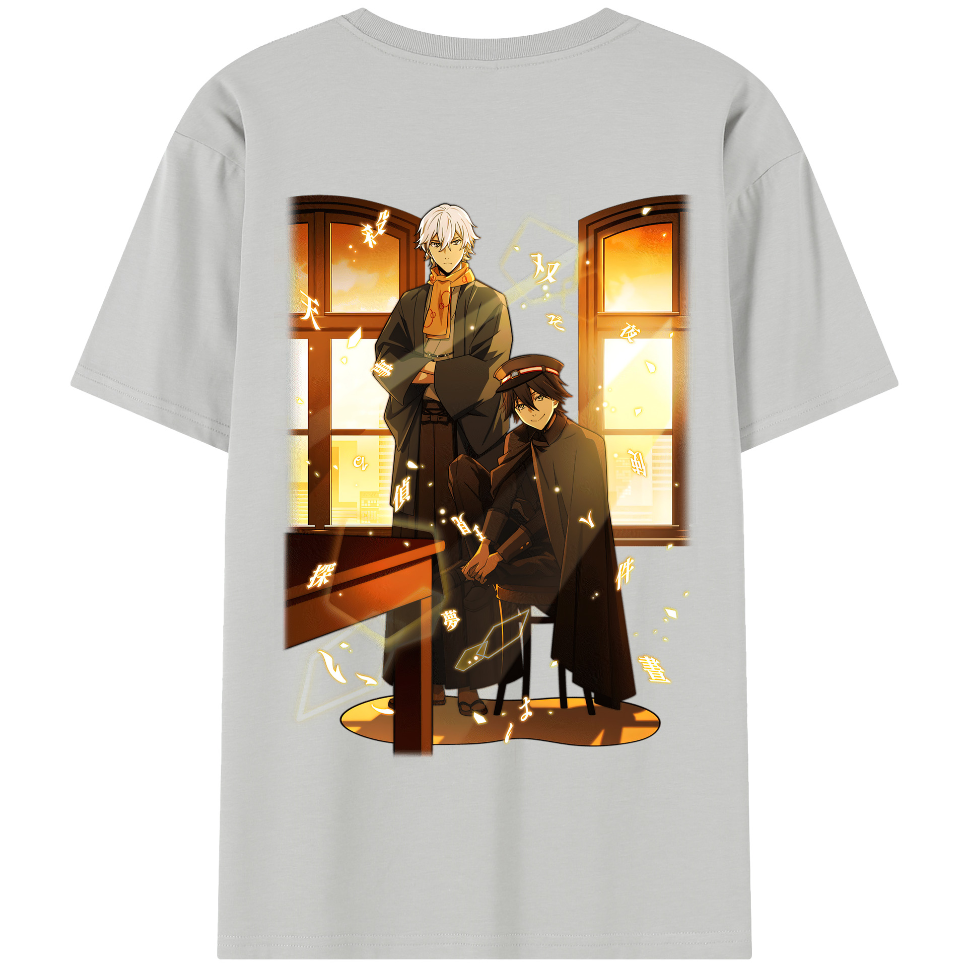 （画像用） 文豪ストレイドッグス Bungo Stray Dogs 綿100％半袖Tシャツ（背面プリント）