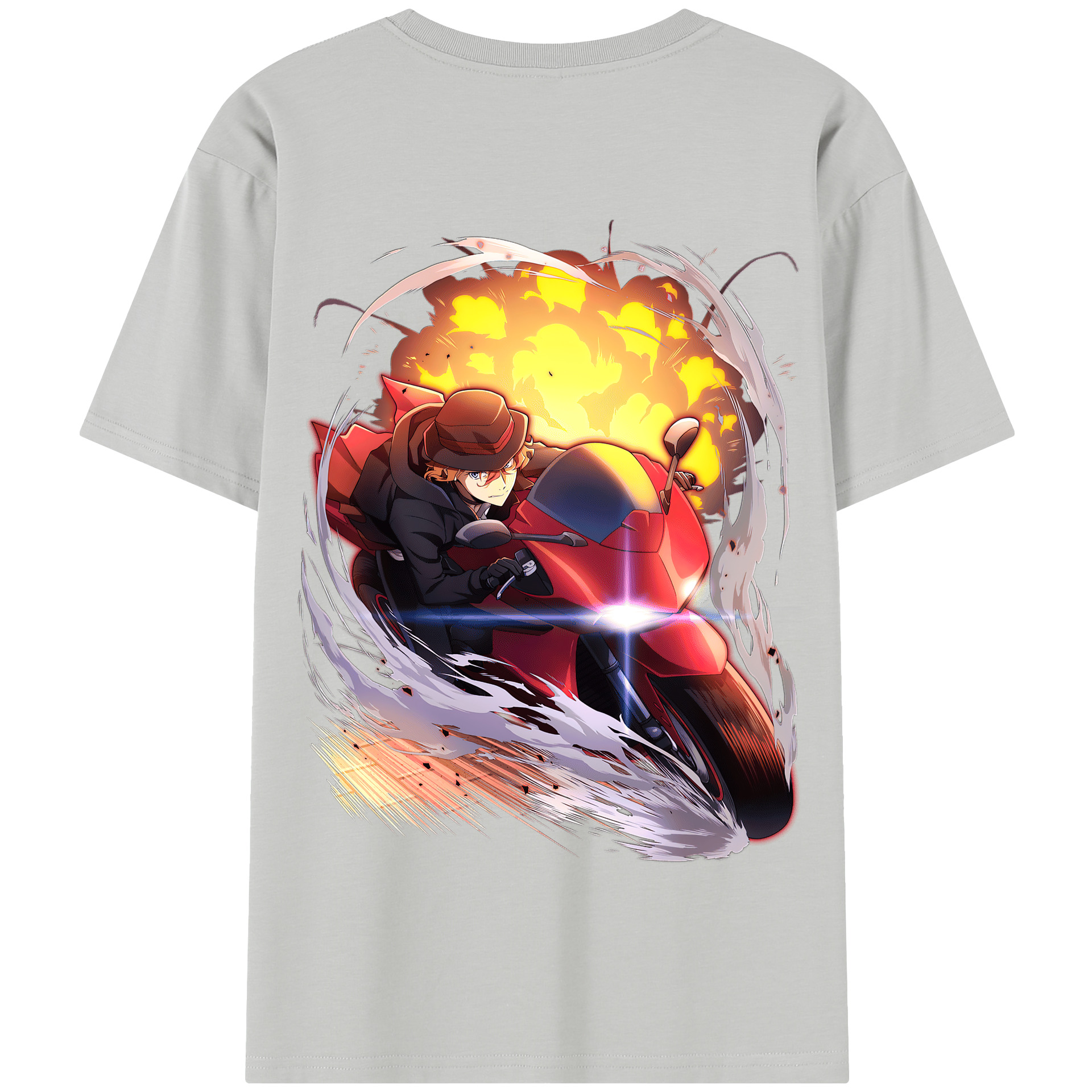 （画像用） 文豪ストレイドッグス Bungo Stray Dogs 綿100％半袖Tシャツ（背面プリント）