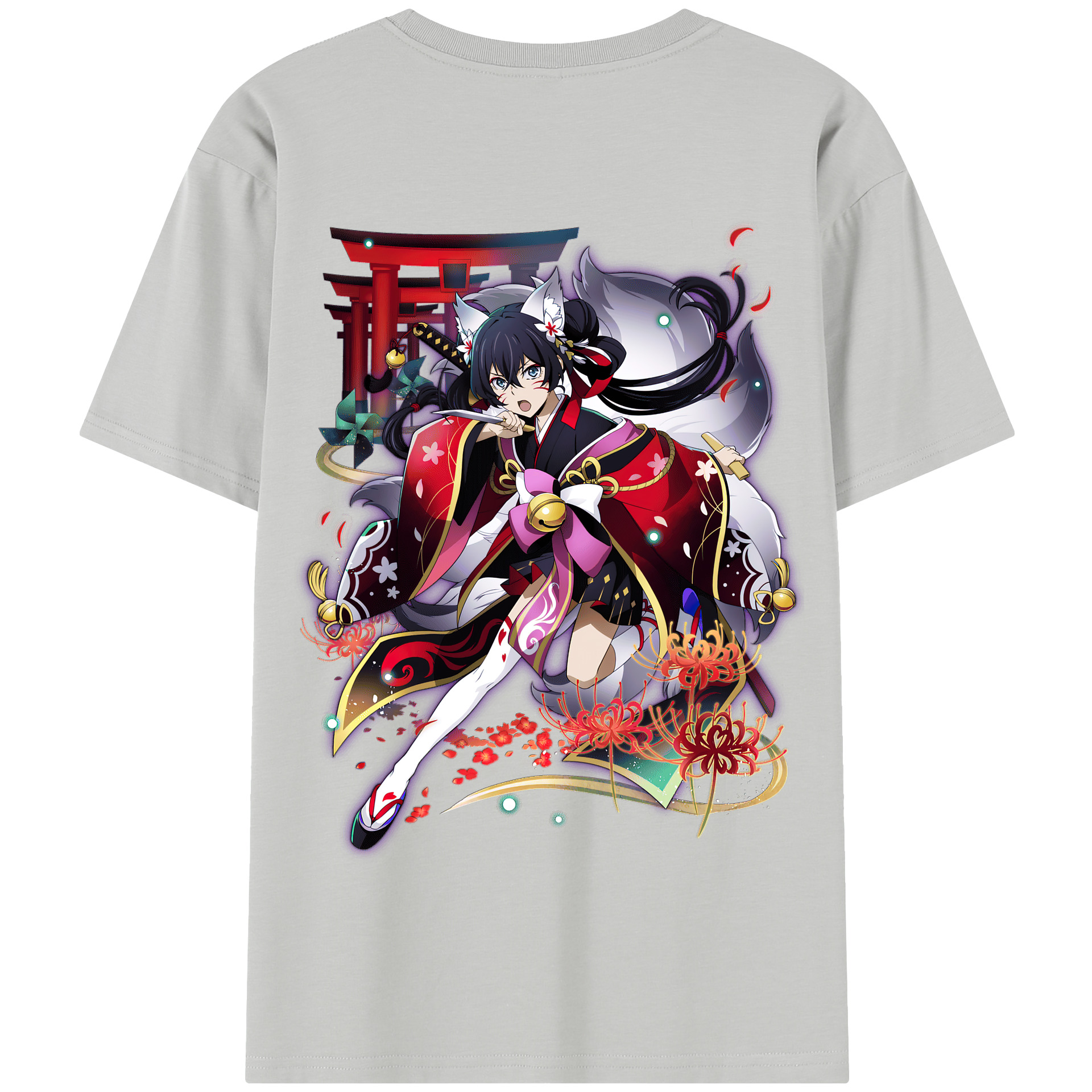 （画像用） 文豪ストレイドッグス Bungo Stray Dogs 綿100％半袖Tシャツ（背面プリント）