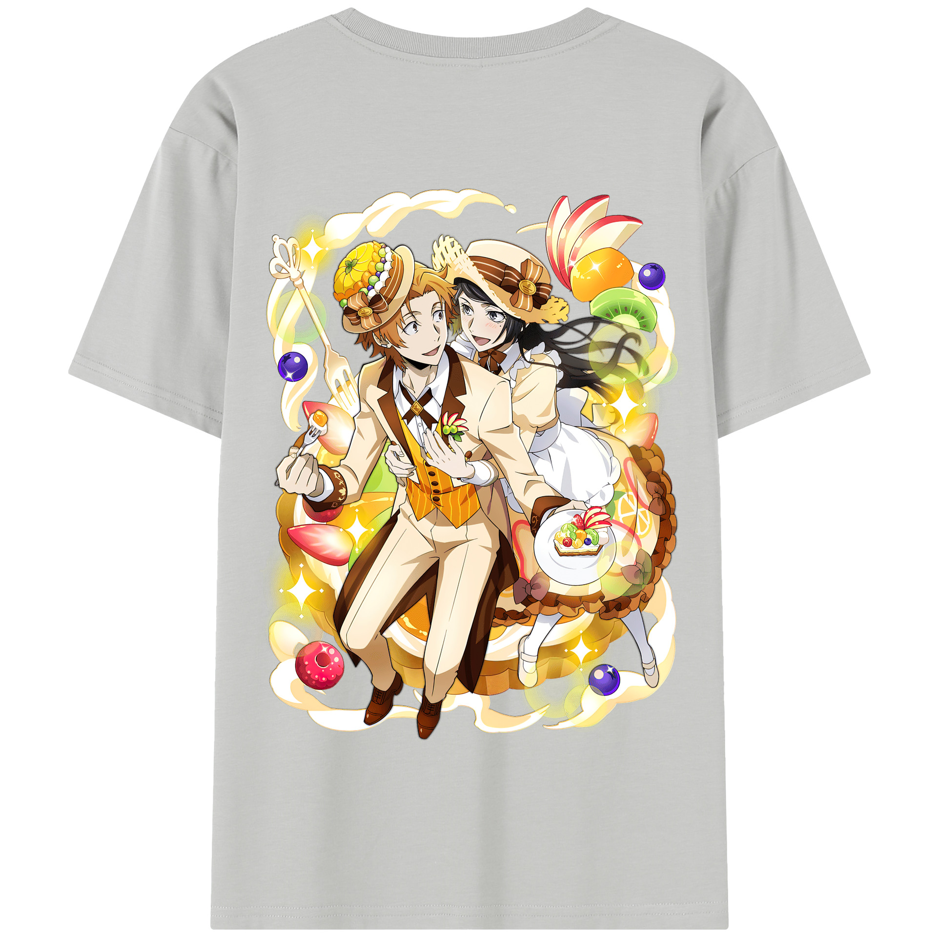 （画像用） 文豪ストレイドッグス Bungo Stray Dogs 綿100％半袖Tシャツ（背面プリント）