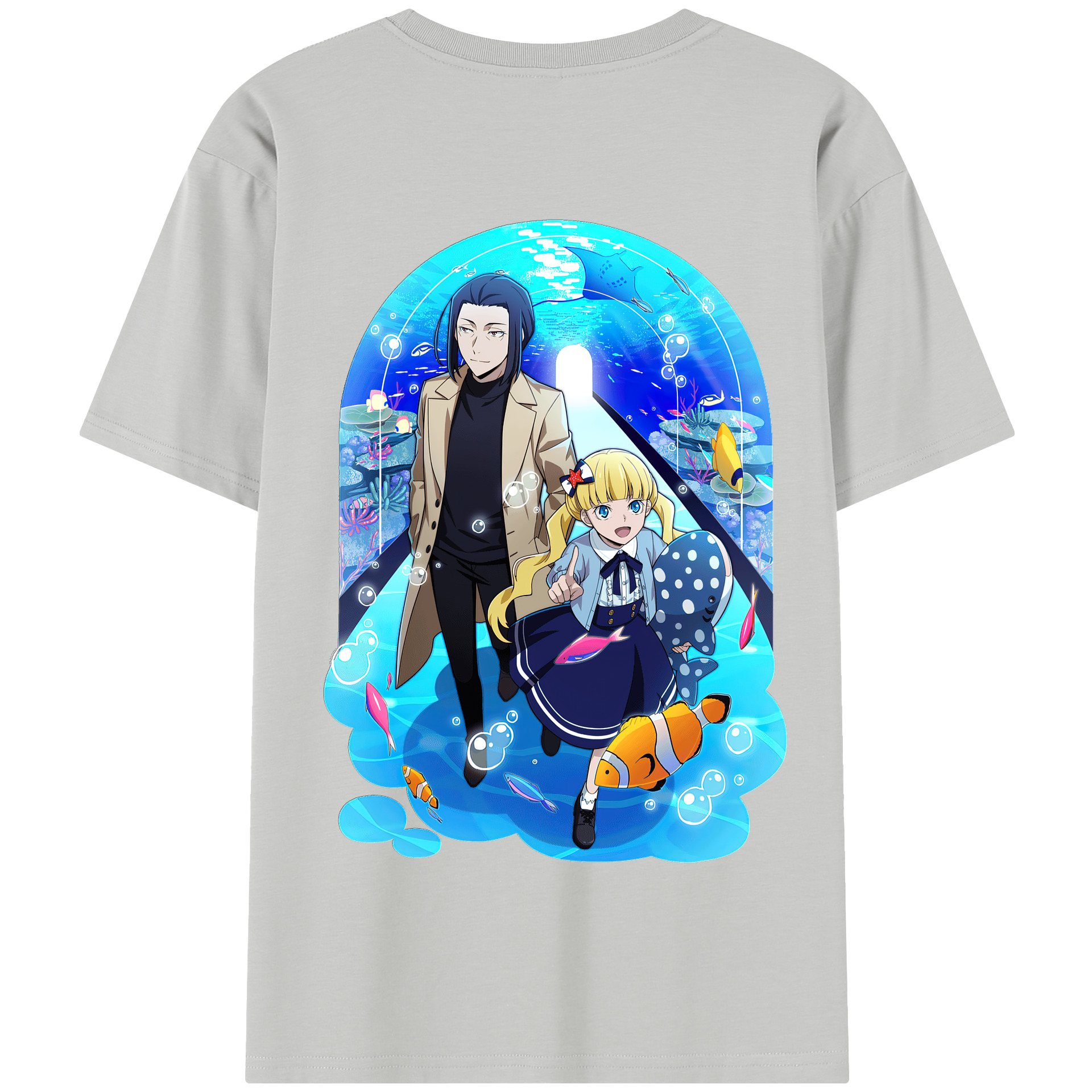 （画像用） 文豪ストレイドッグス Bungo Stray Dogs 綿100％半袖Tシャツ（背面プリント）