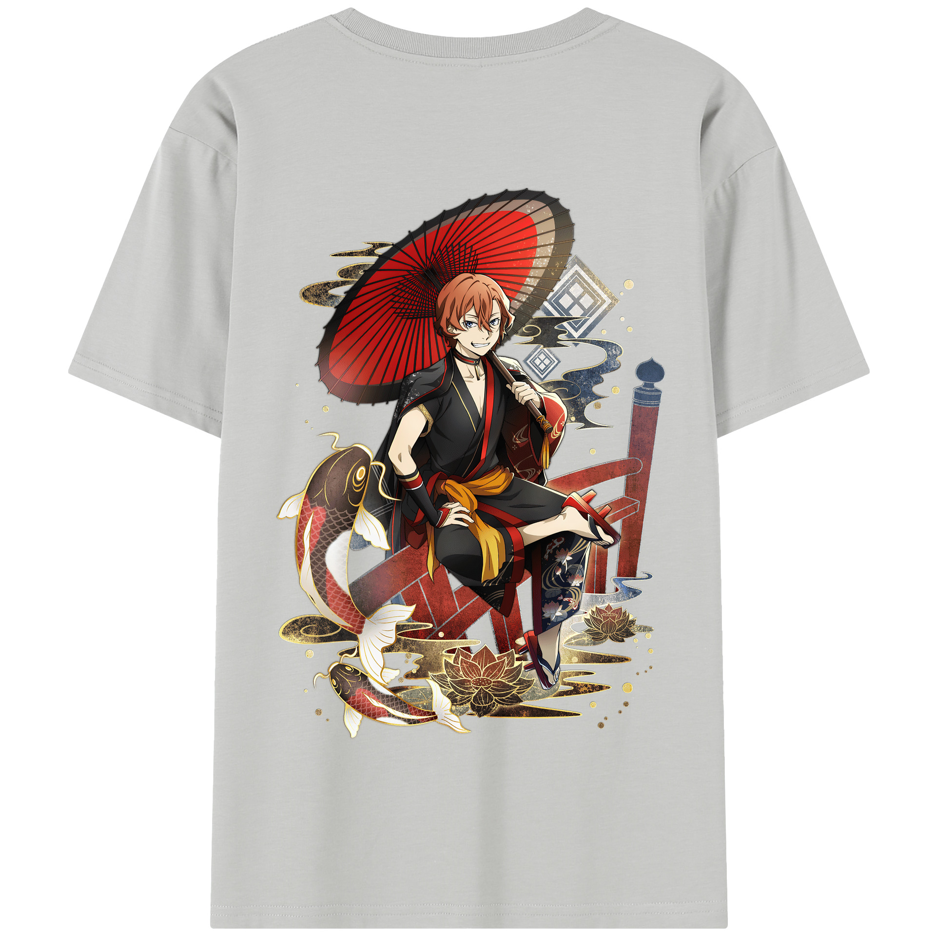 （画像用） 文豪ストレイドッグス Bungo Stray Dogs 綿100％半袖Tシャツ（背面プリント）