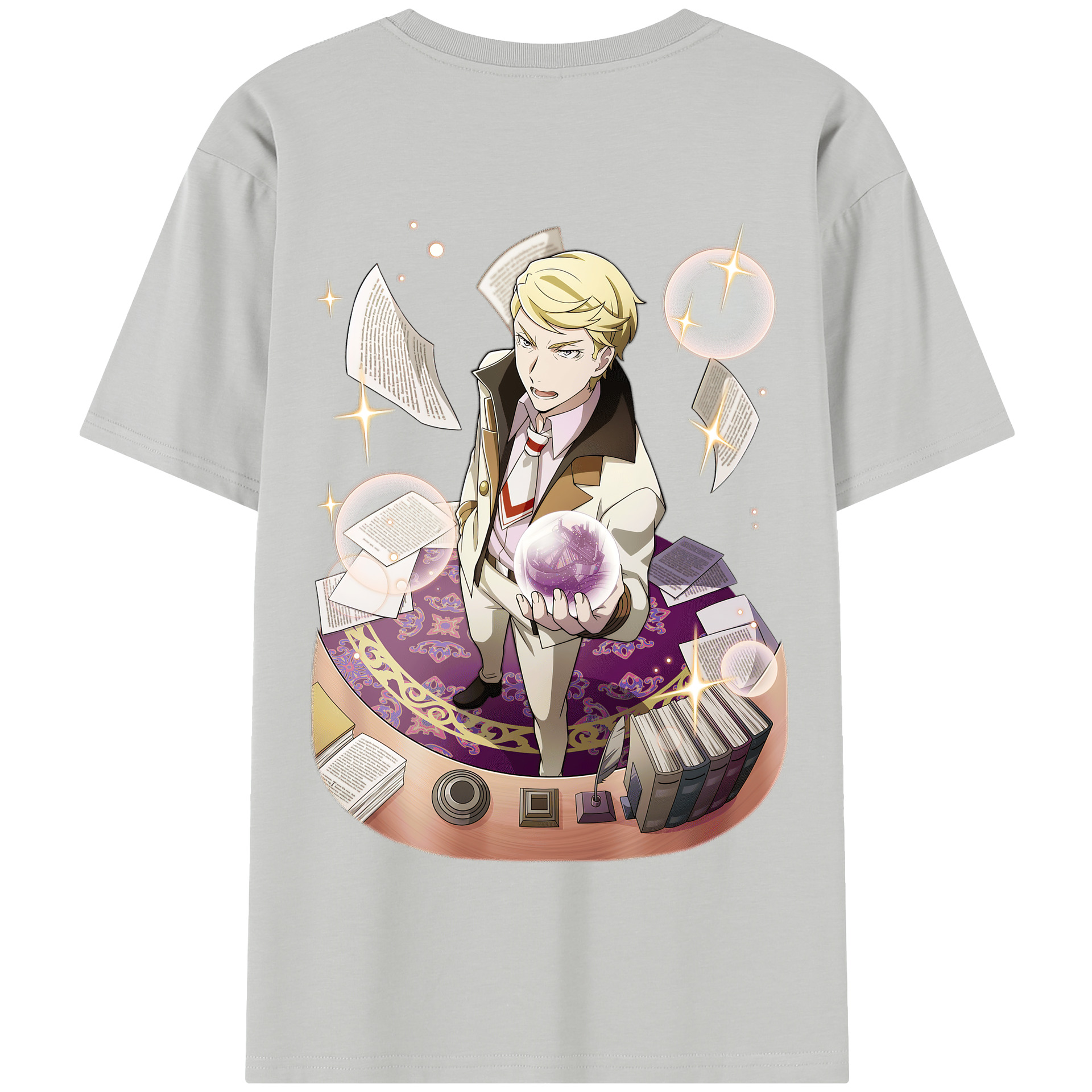 （画像用） 文豪ストレイドッグス Bungo Stray Dogs 綿100％半袖Tシャツ（背面プリント）