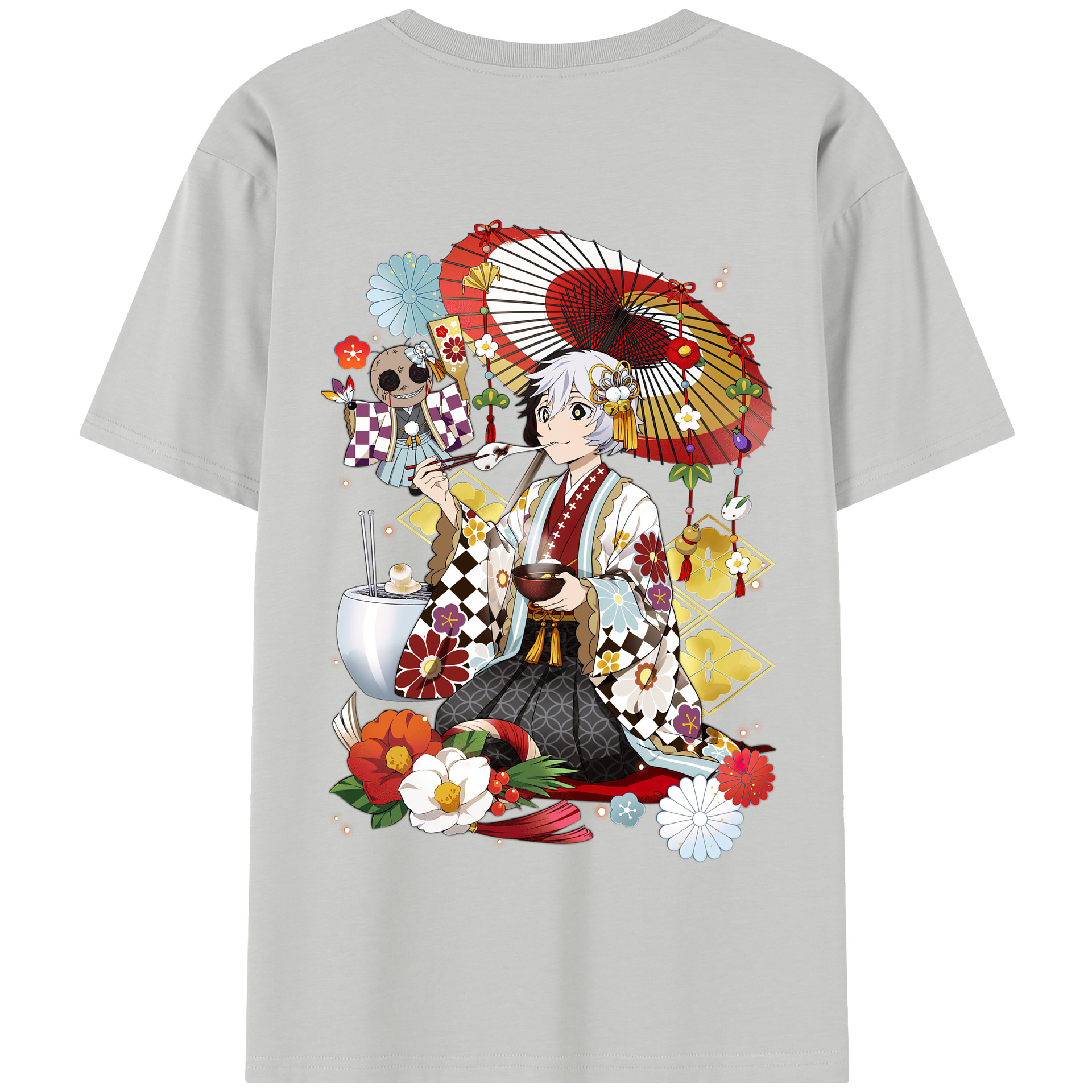 （画像用） 文豪ストレイドッグス Bungo Stray Dogs 綿100％半袖Tシャツ（背面プリント）