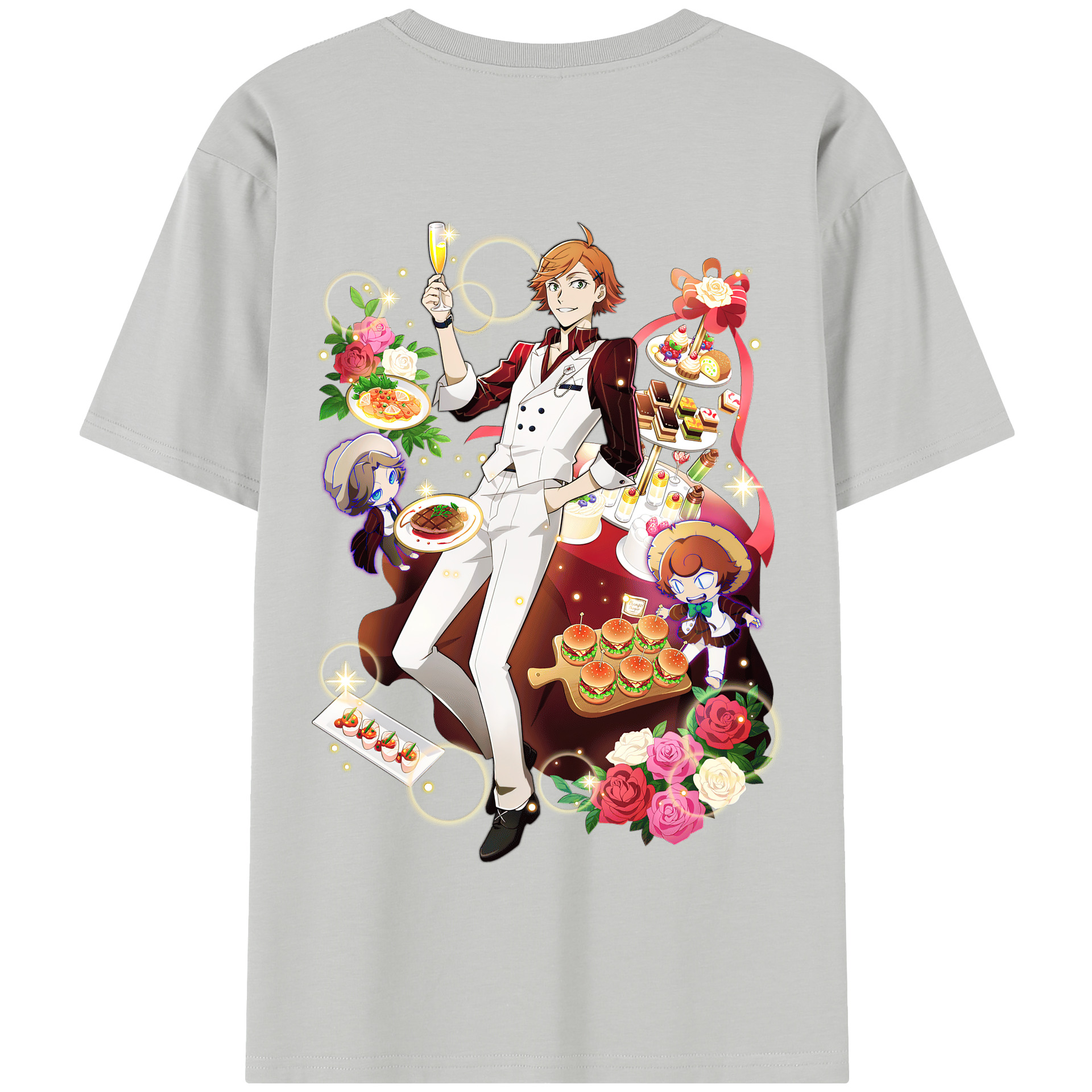 （画像用） 文豪ストレイドッグス Bungo Stray Dogs 綿100％半袖Tシャツ（背面プリント）