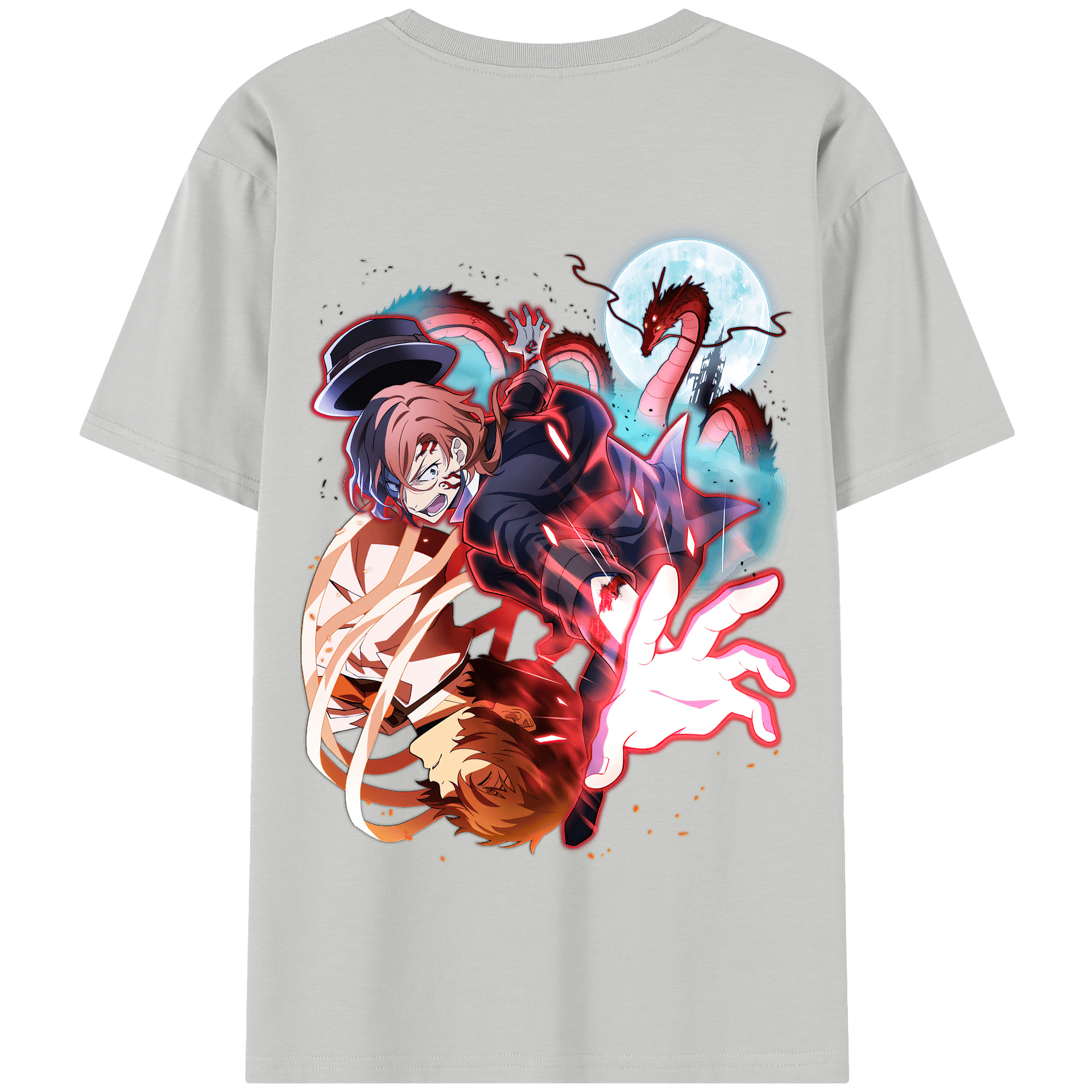 （画像用） 文豪ストレイドッグス Bungo Stray Dogs 綿100％半袖Tシャツ（背面プリント）