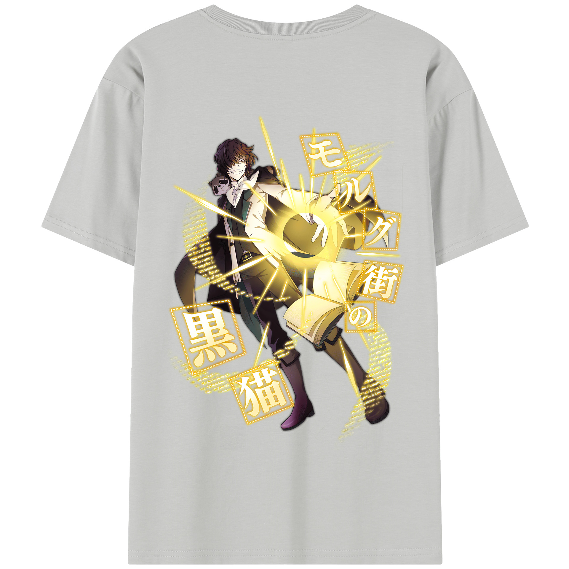 （画像用） 文豪ストレイドッグス Bungo Stray Dogs 綿100％半袖Tシャツ（背面プリント）