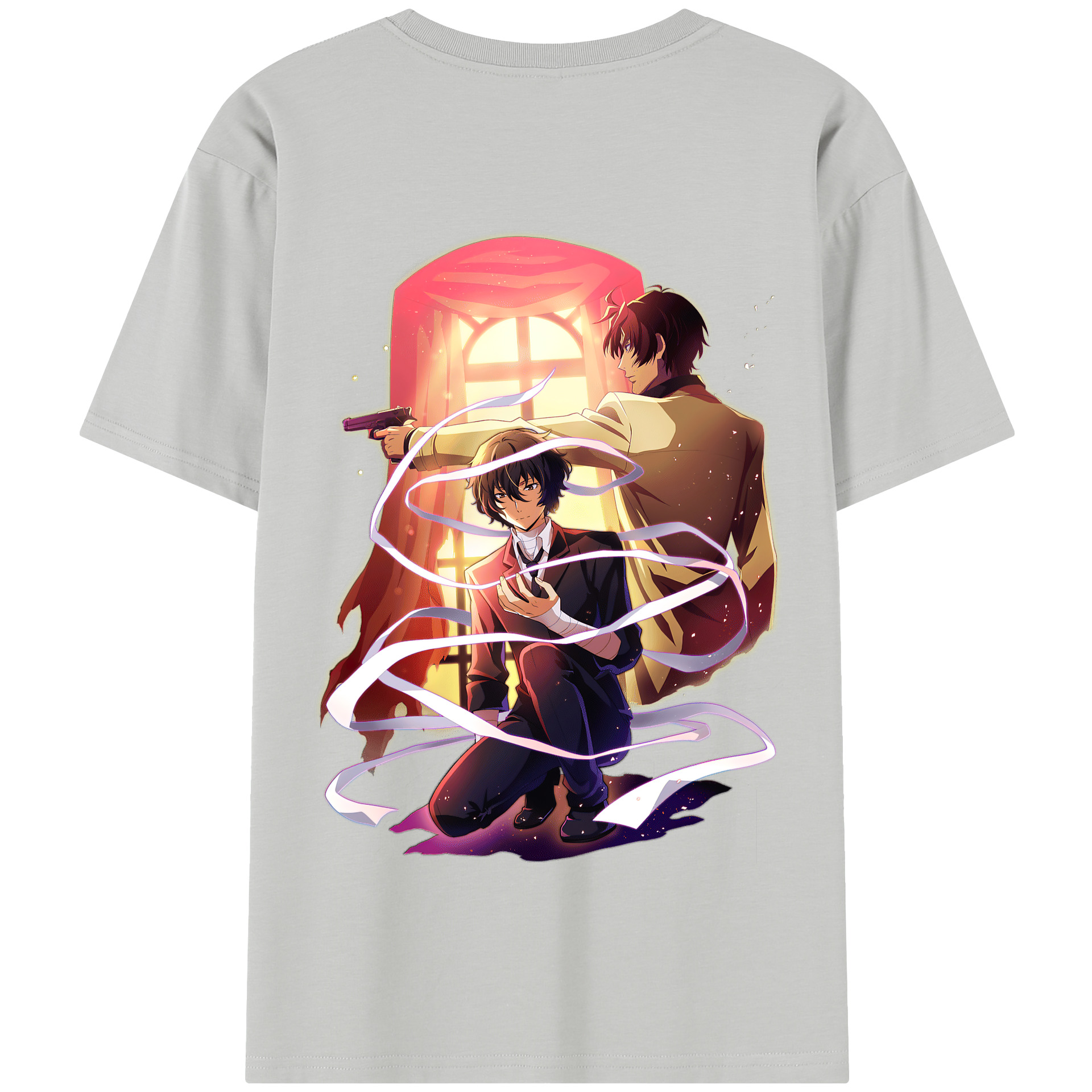 （画像用） 文豪ストレイドッグス Bungo Stray Dogs 綿100％半袖Tシャツ（背面プリント）