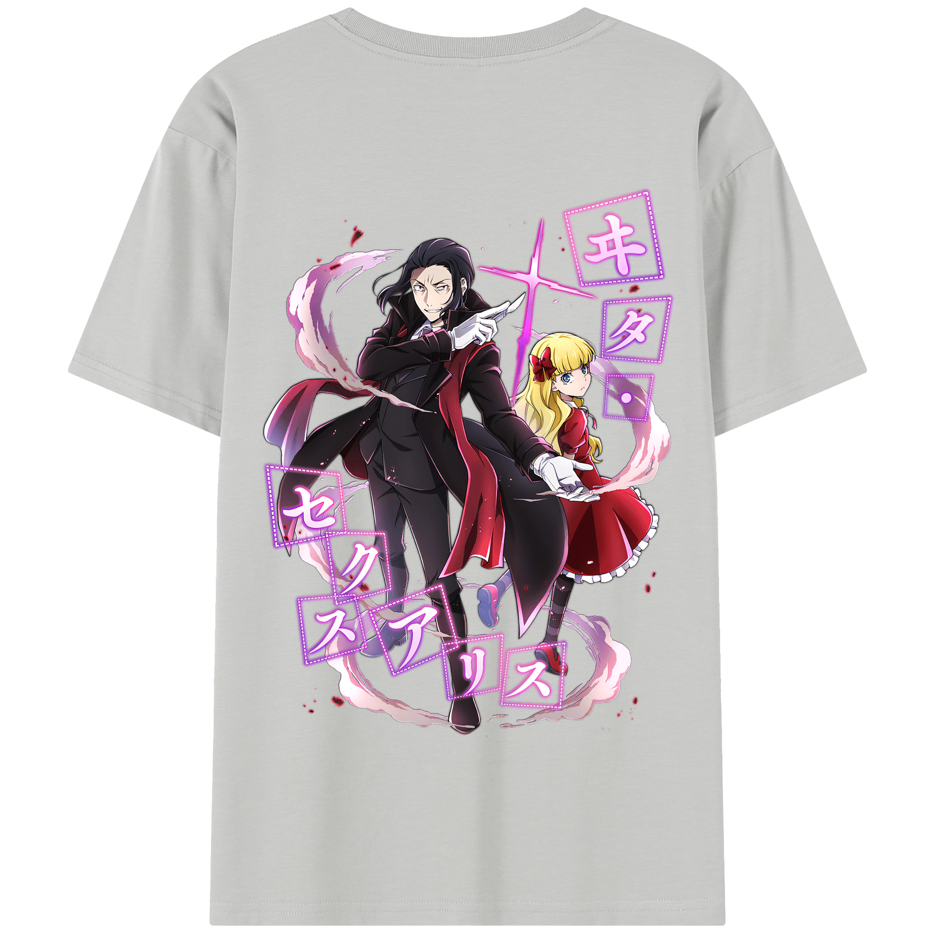 （画像用） 文豪ストレイドッグス Bungo Stray Dogs 綿100％半袖Tシャツ（背面プリント）