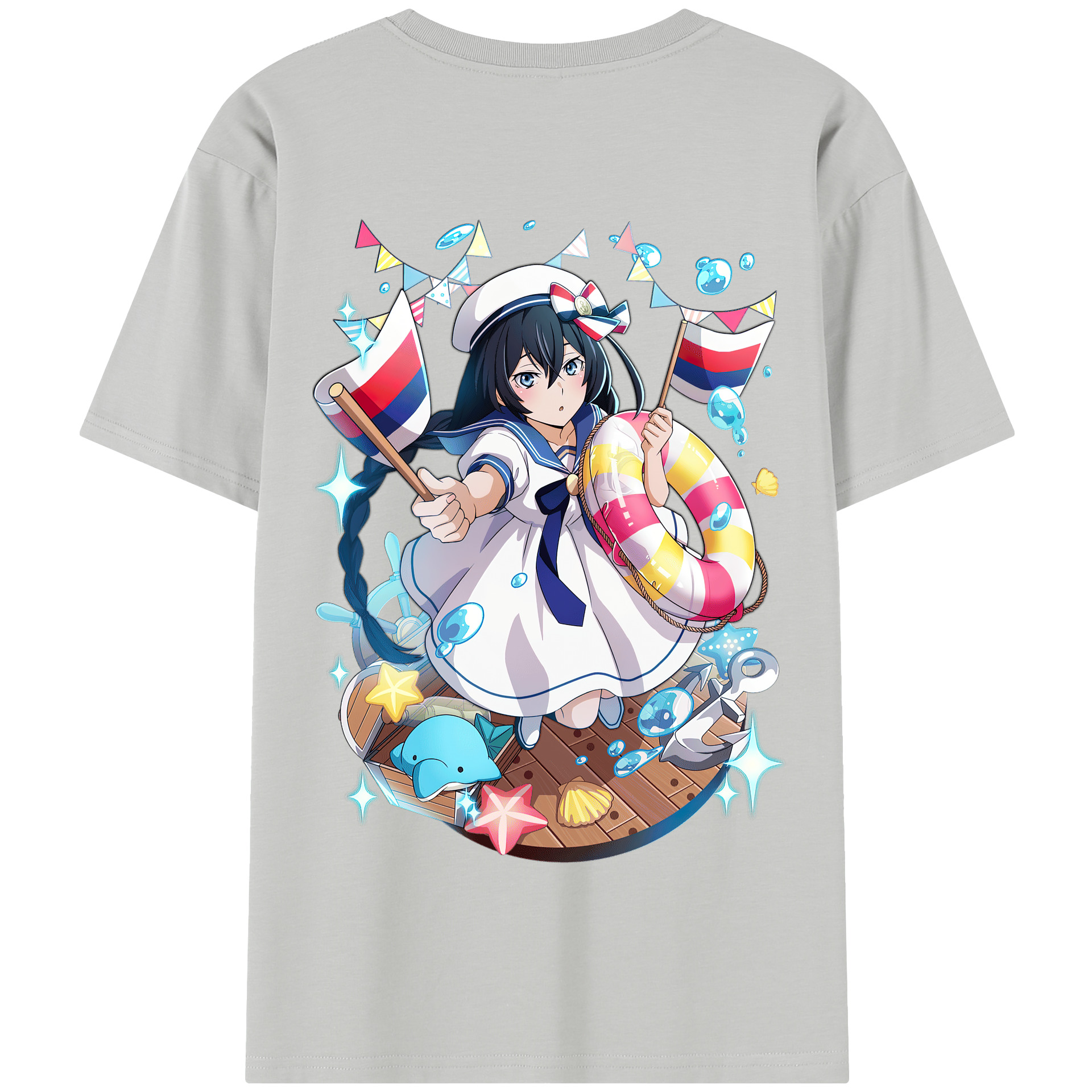 （画像用） 文豪ストレイドッグス Bungo Stray Dogs 綿100％半袖Tシャツ（背面プリント）