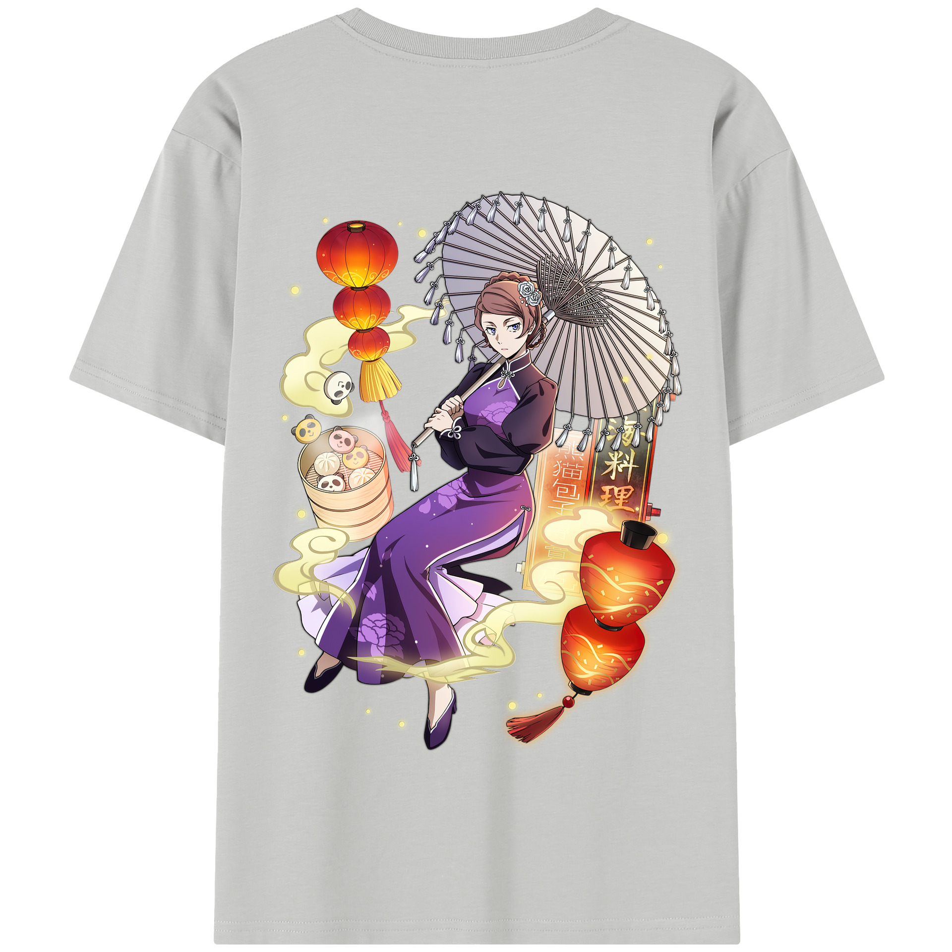 （画像用） 文豪ストレイドッグス Bungo Stray Dogs 綿100％半袖Tシャツ（背面プリント）