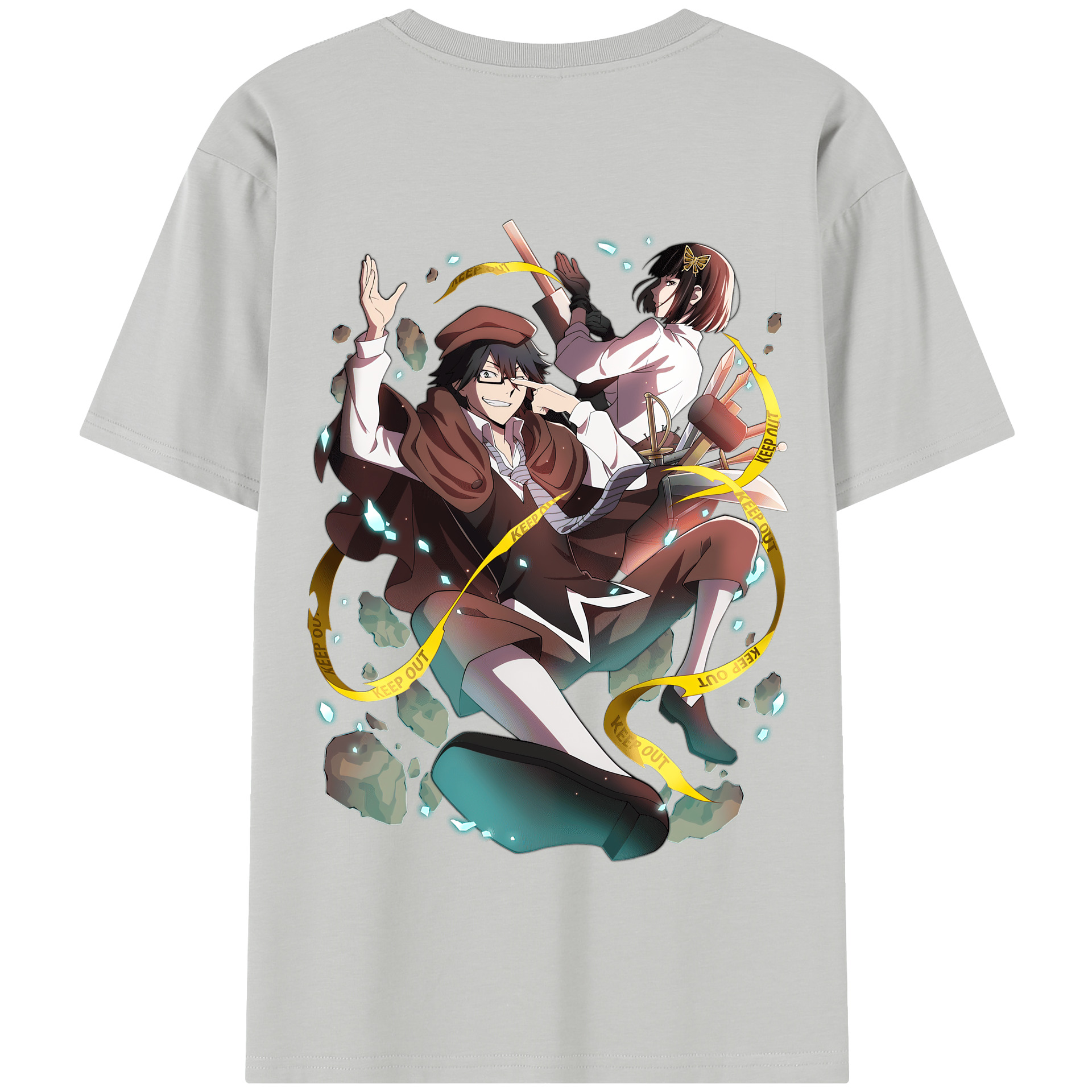 （画像用） 文豪ストレイドッグス Bungo Stray Dogs 綿100％半袖Tシャツ（背面プリント）