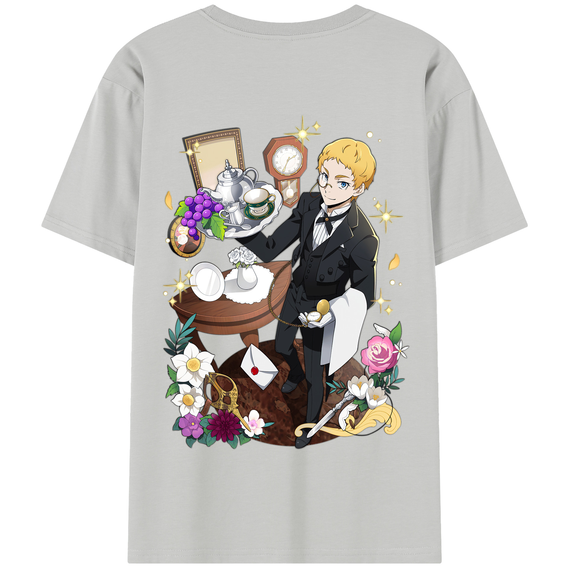 （画像用） 文豪ストレイドッグス Bungo Stray Dogs 綿100％半袖Tシャツ（背面プリント）
