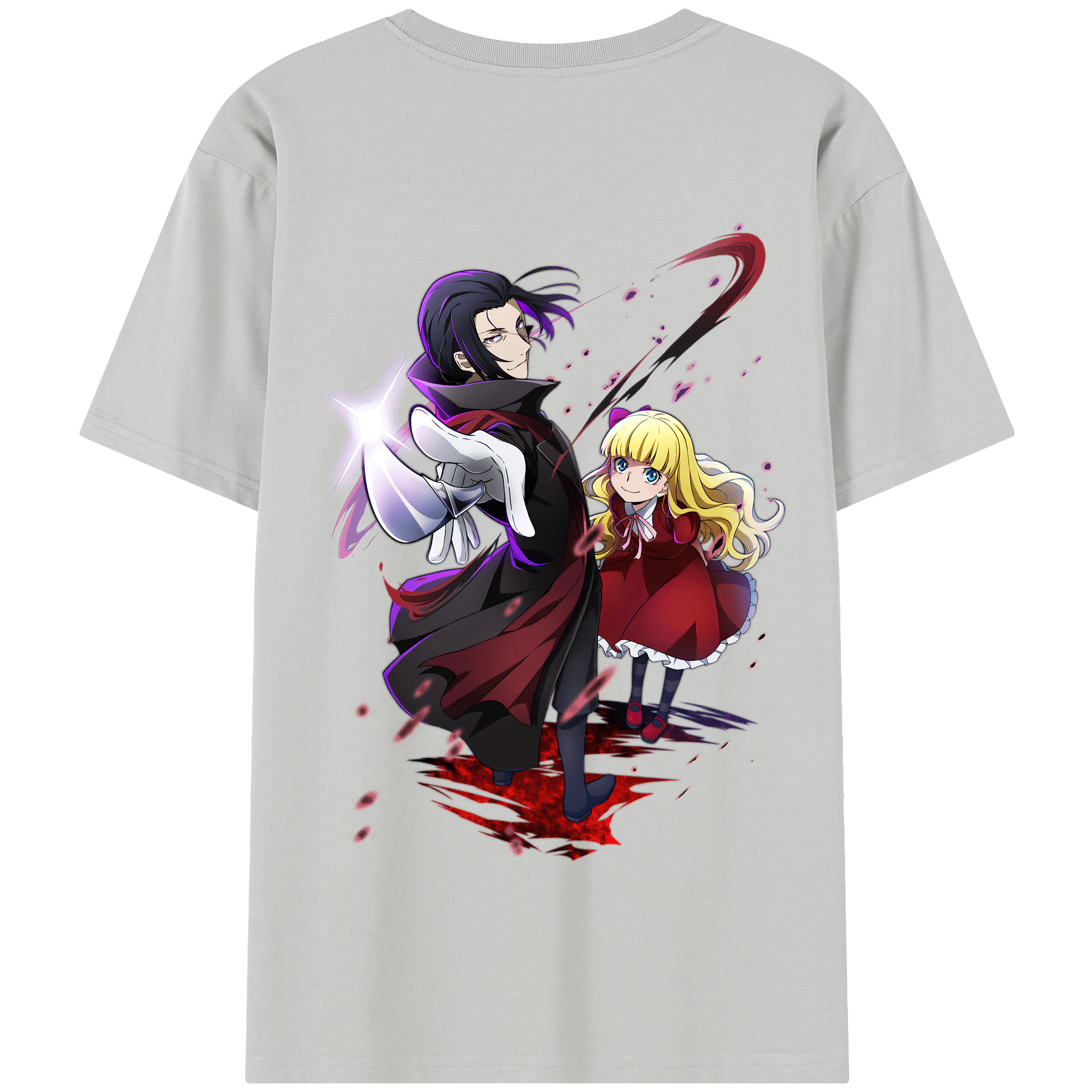 （画像用） 文豪ストレイドッグス Bungo Stray Dogs 綿100％半袖Tシャツ（背面プリント）