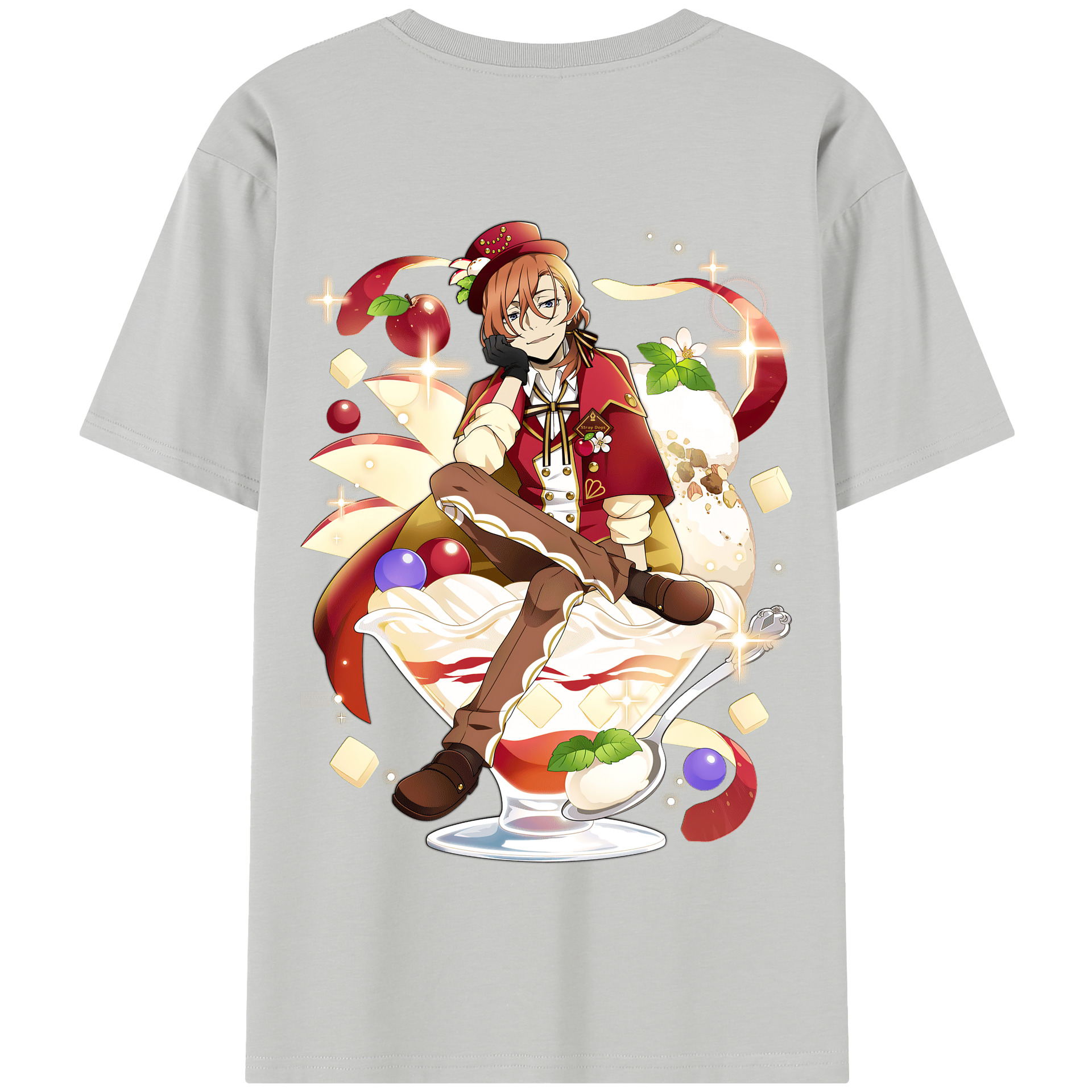 （画像用） 文豪ストレイドッグス Bungo Stray Dogs 綿100％半袖Tシャツ（背面プリント）