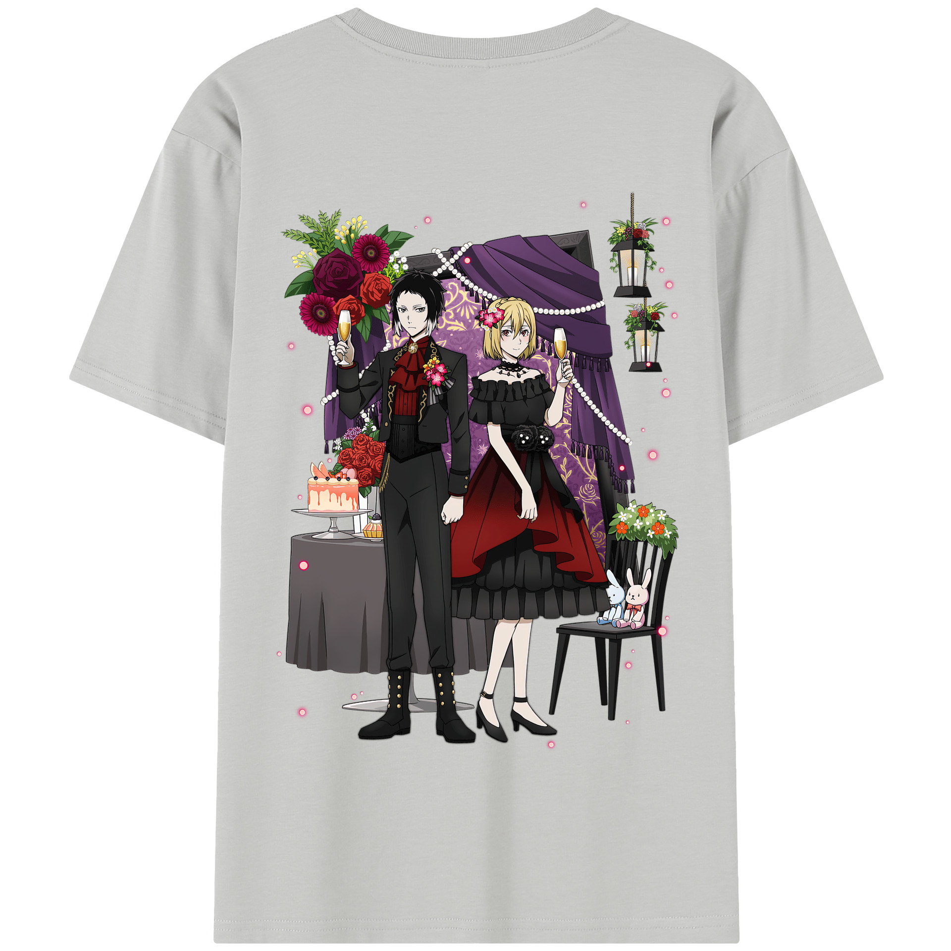 （画像用） 文豪ストレイドッグス Bungo Stray Dogs 綿100％半袖Tシャツ（背面プリント）
