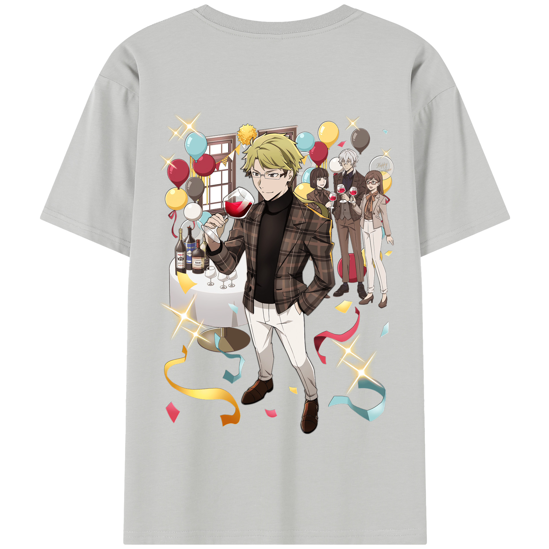 （画像用） 文豪ストレイドッグス Bungo Stray Dogs 綿100％半袖Tシャツ（背面プリント）