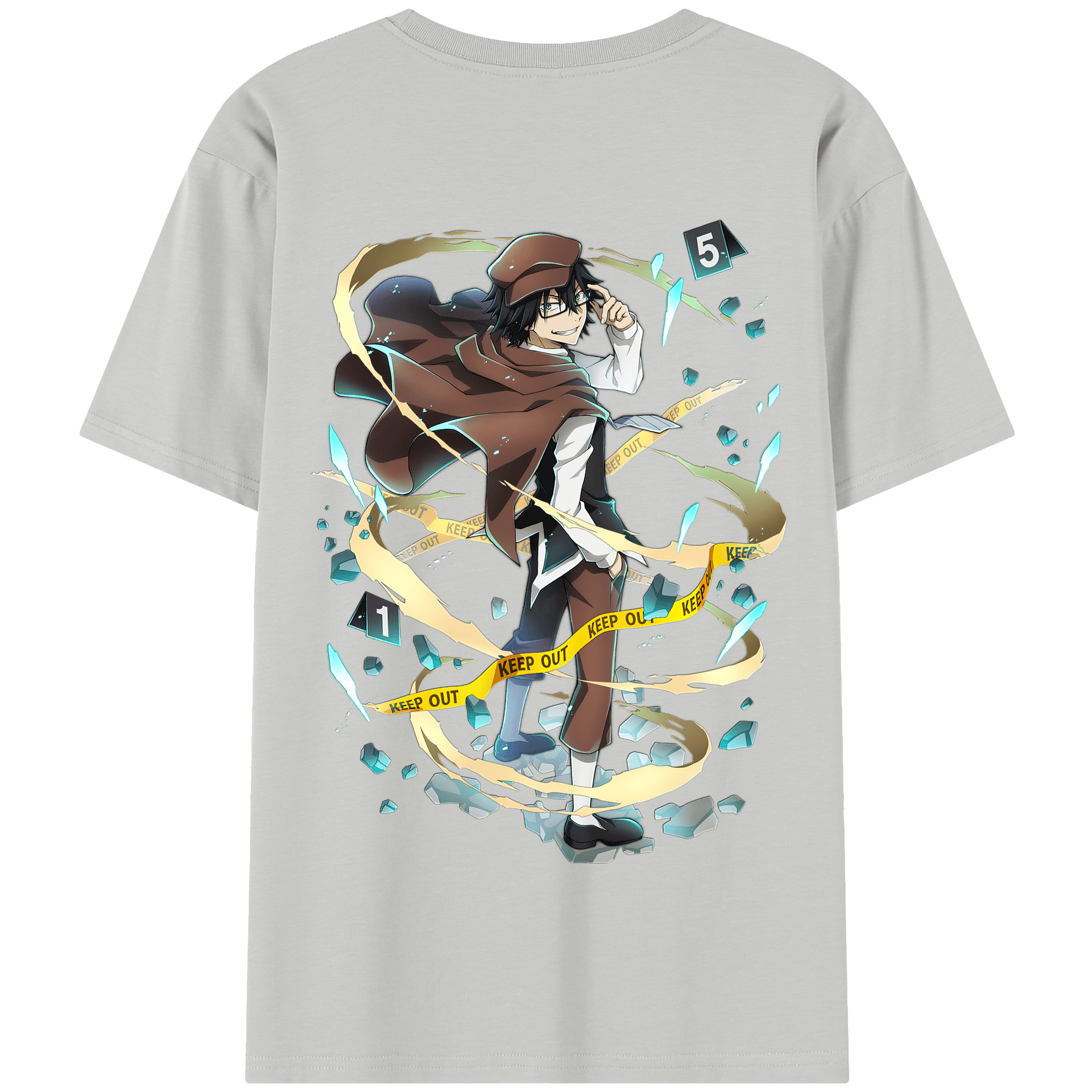 （画像用） 文豪ストレイドッグス Bungo Stray Dogs 綿100％半袖Tシャツ（背面プリント）