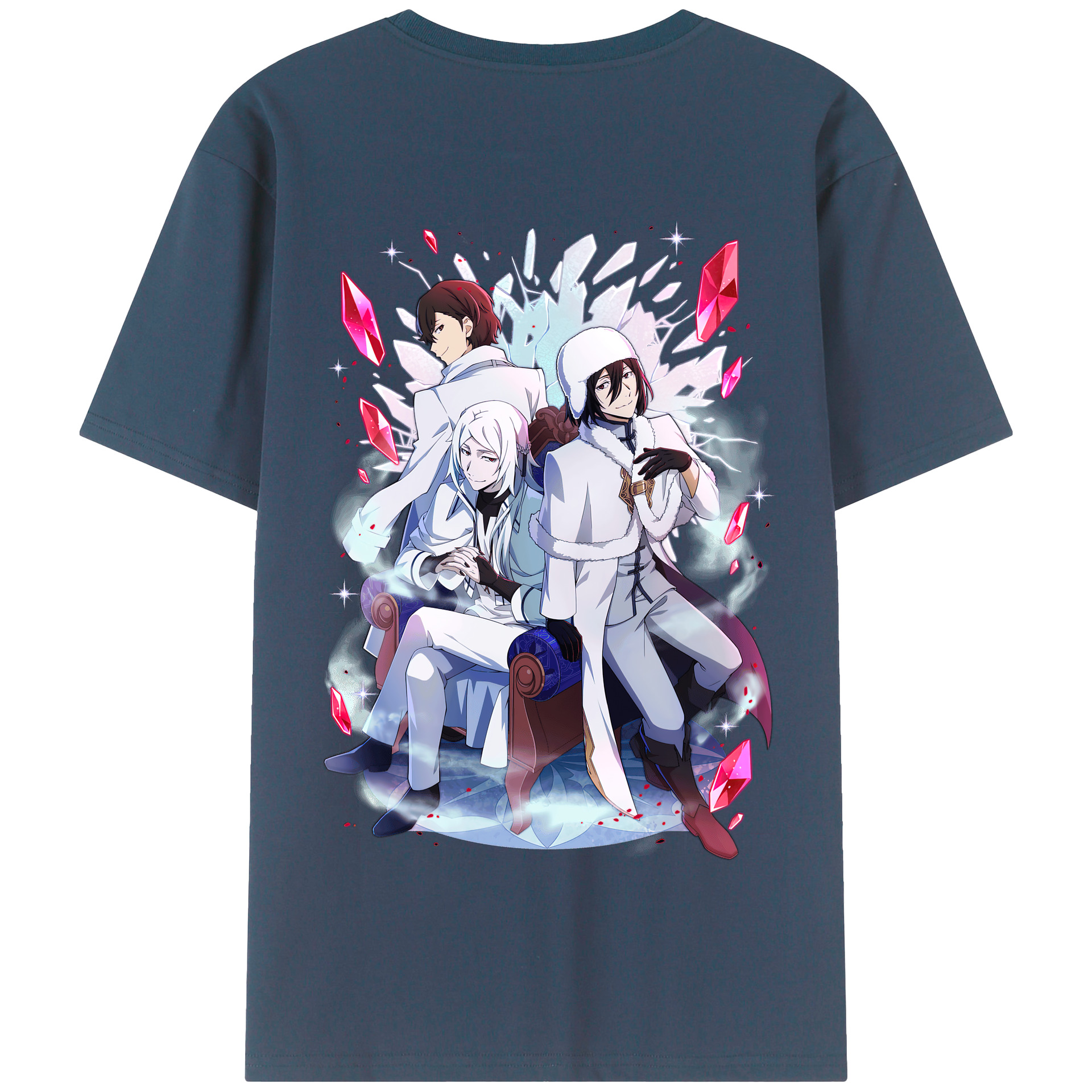 （画像用） 文豪ストレイドッグス Bungo Stray Dogs 綿100％半袖Tシャツ（背面プリント）