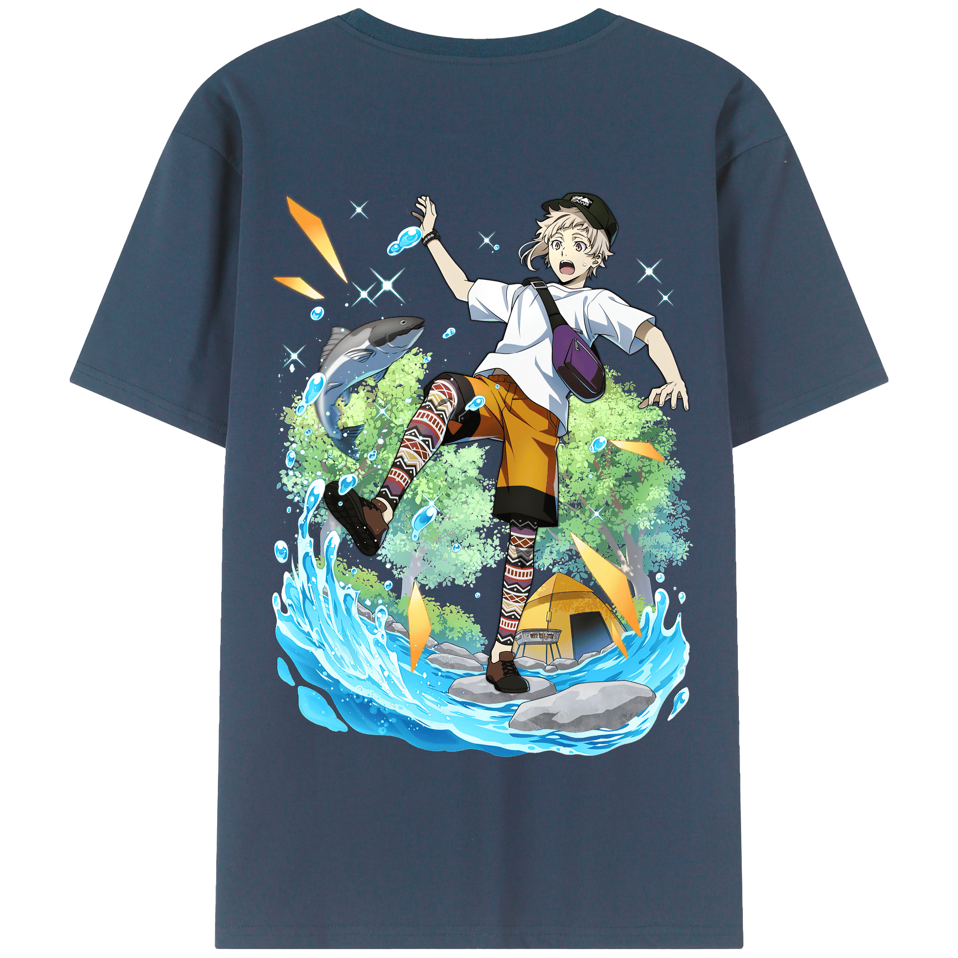 （画像用） 文豪ストレイドッグス Bungo Stray Dogs 綿100％半袖Tシャツ（背面プリント）