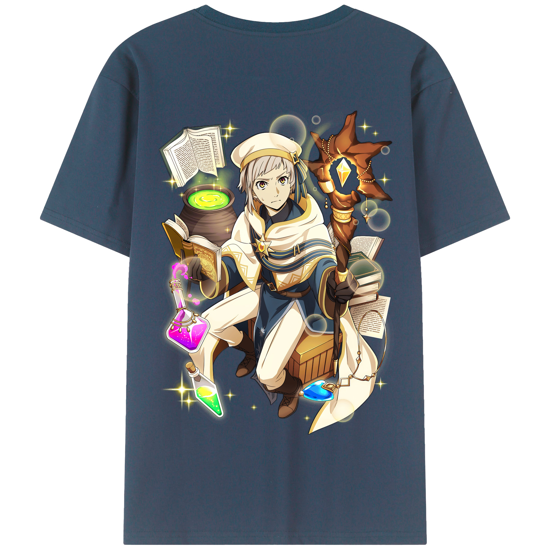 （画像用） 文豪ストレイドッグス Bungo Stray Dogs 綿100％半袖Tシャツ（背面プリント）