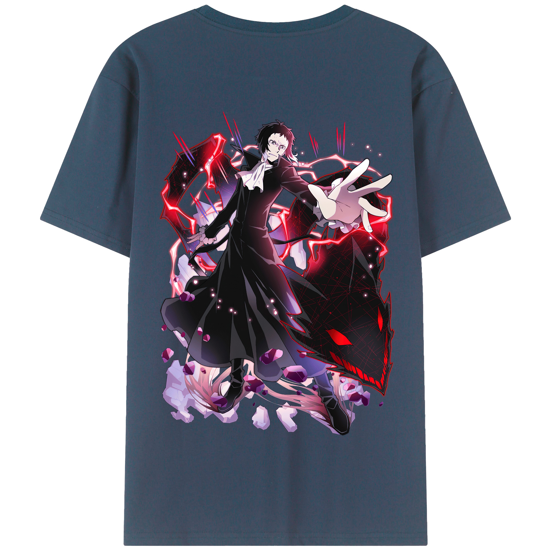 （画像用） 文豪ストレイドッグス Bungo Stray Dogs 綿100％半袖Tシャツ（背面プリント）