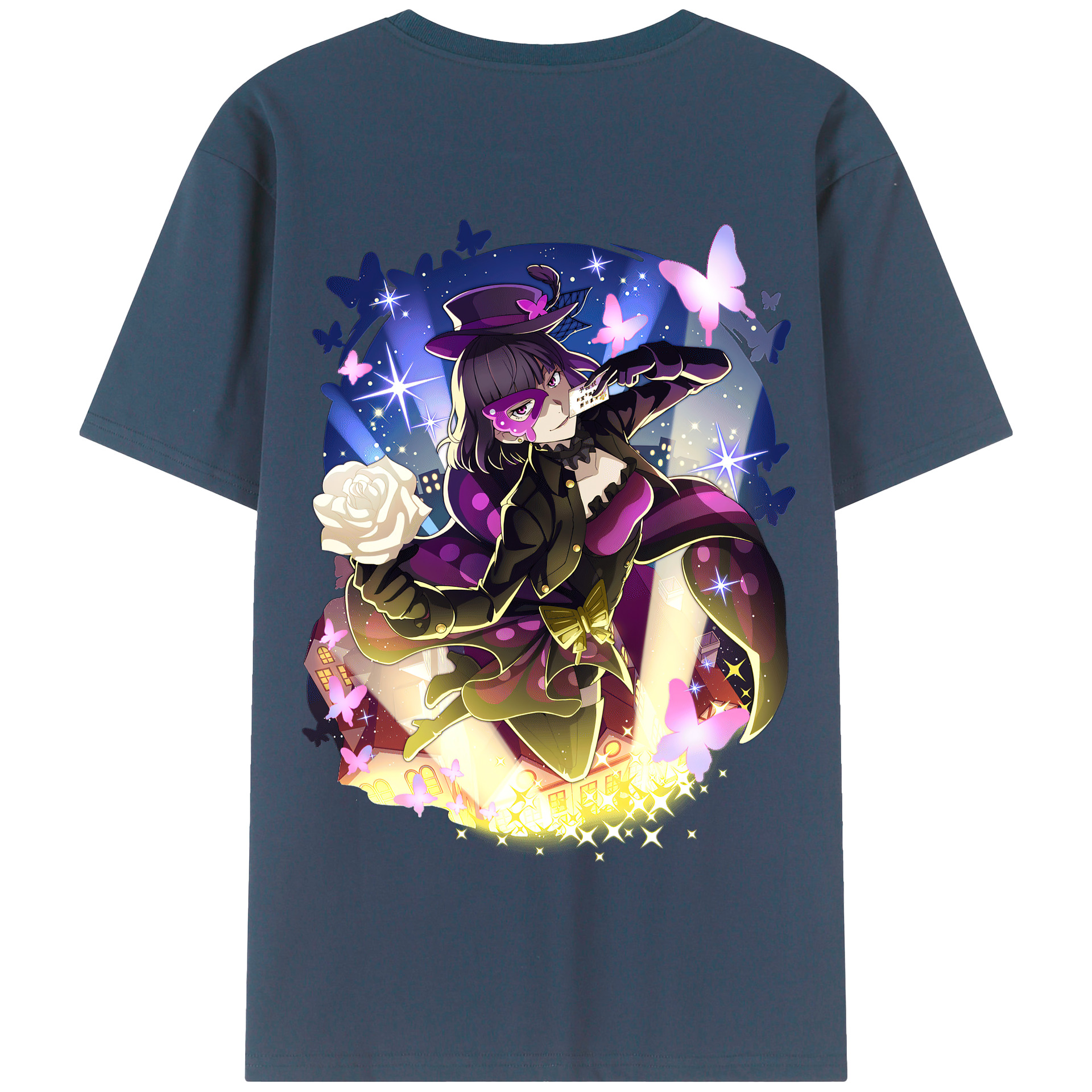 （画像用） 文豪ストレイドッグス Bungo Stray Dogs 綿100％半袖Tシャツ（背面プリント）