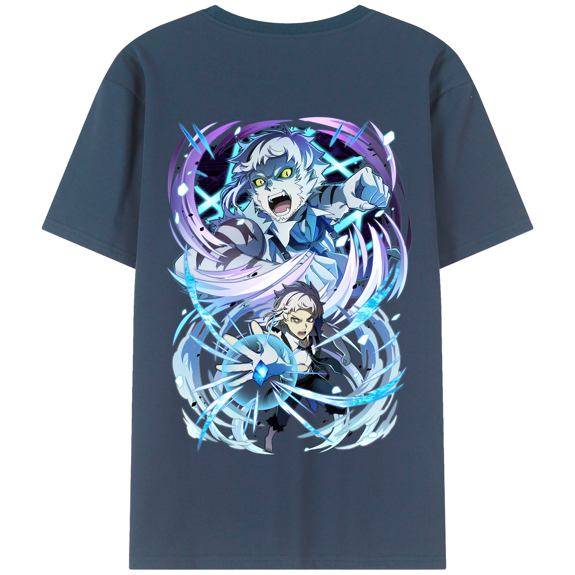 （画像用） 文豪ストレイドッグス Bungo Stray Dogs 綿100％半袖Tシャツ（背面プリント）