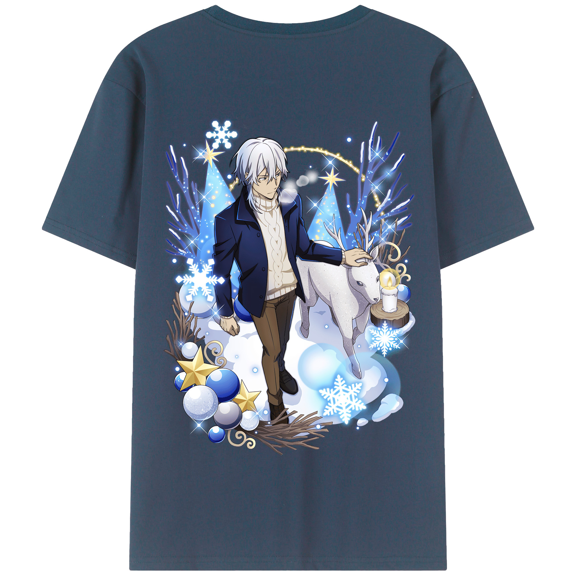 （画像用） 文豪ストレイドッグス Bungo Stray Dogs 綿100％半袖Tシャツ（背面プリント）