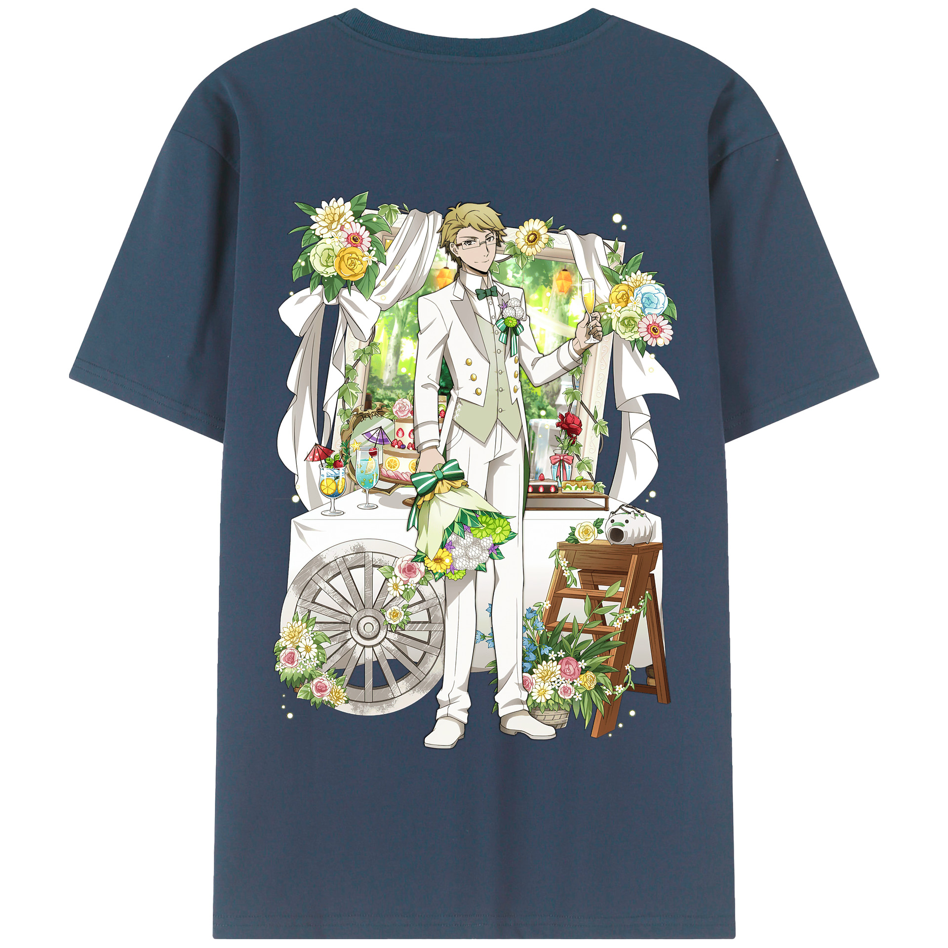 （画像用） 文豪ストレイドッグス Bungo Stray Dogs 綿100％半袖Tシャツ（背面プリント）