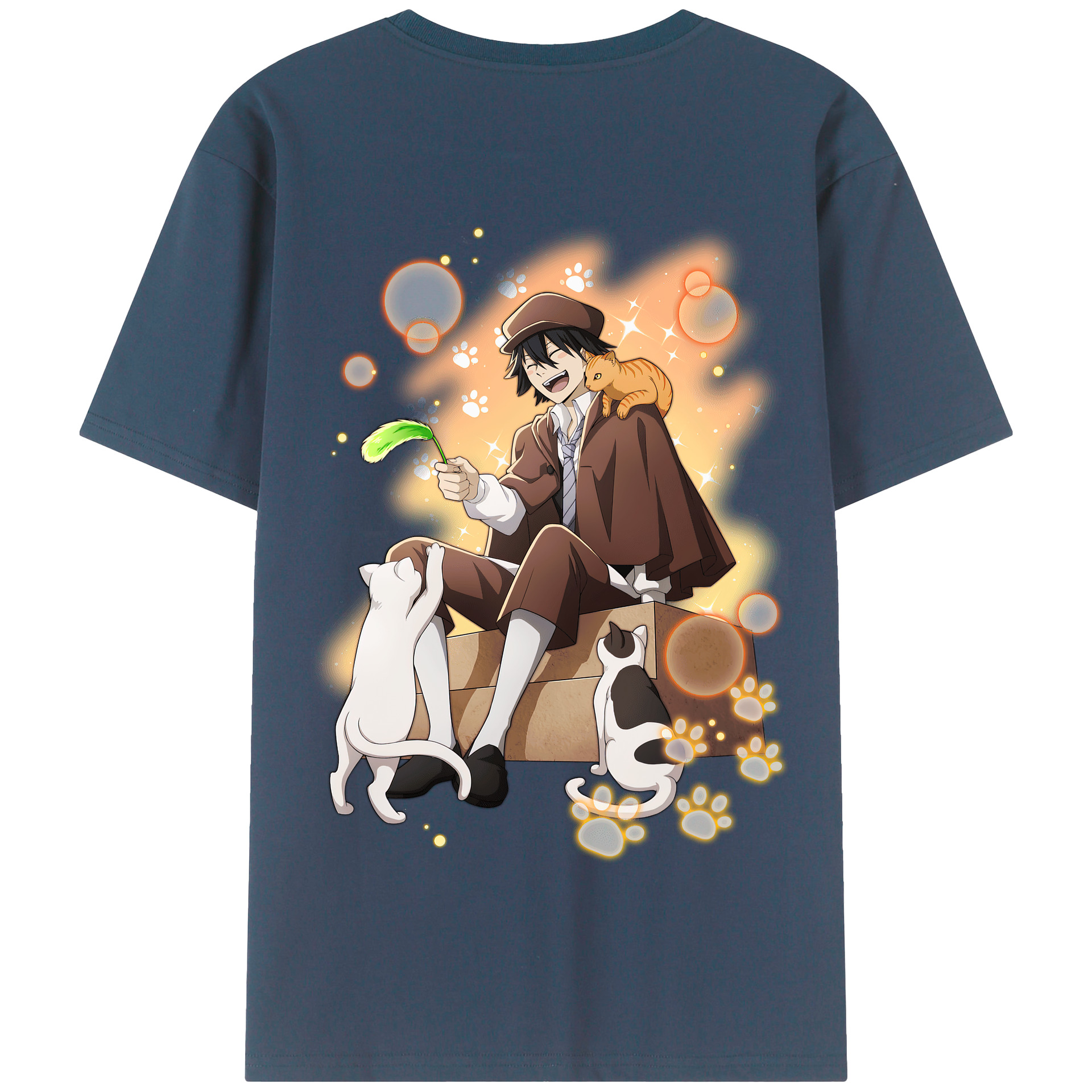 （画像用） 文豪ストレイドッグス Bungo Stray Dogs 綿100％半袖Tシャツ（背面プリント）