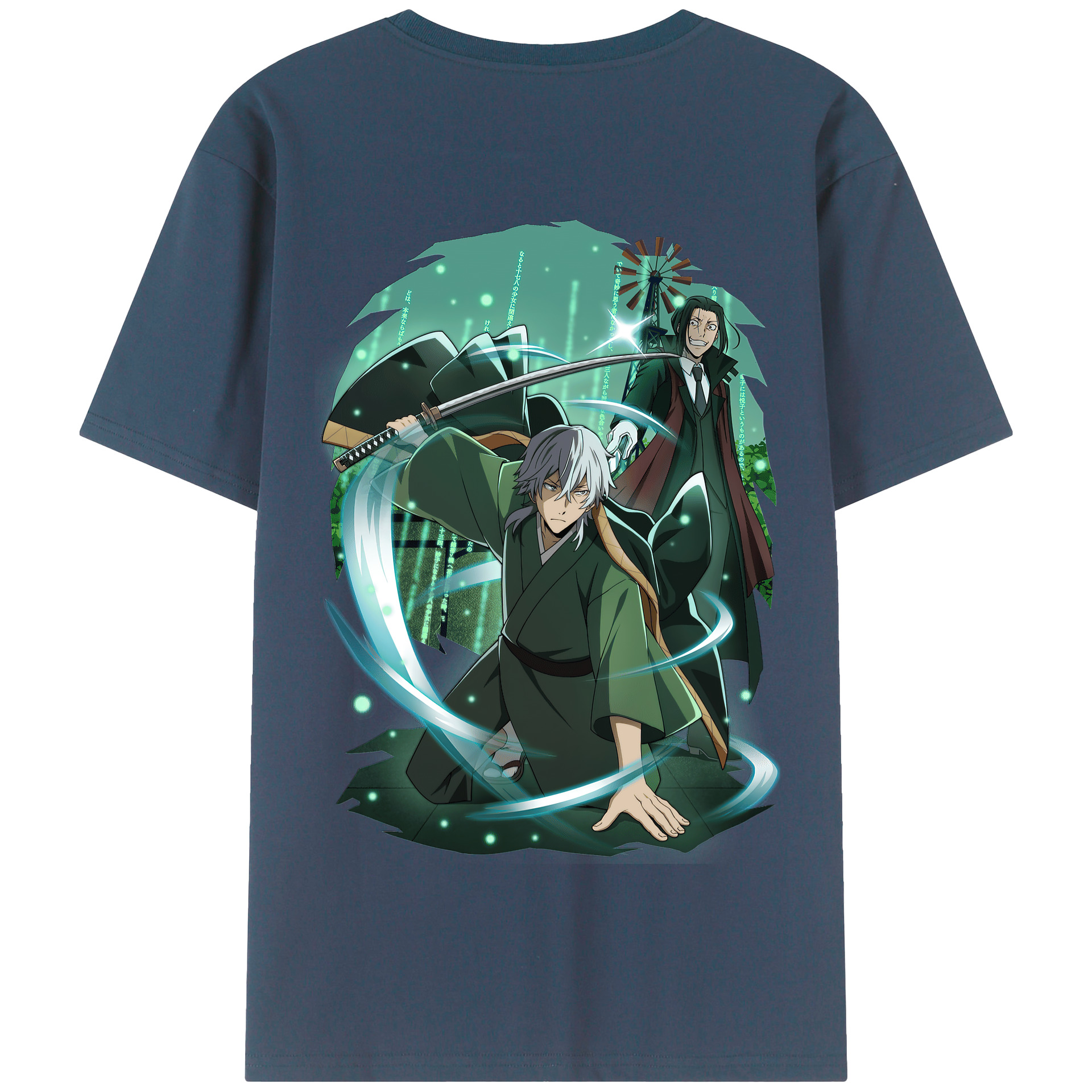（画像用） 文豪ストレイドッグス Bungo Stray Dogs 綿100％半袖Tシャツ（背面プリント）