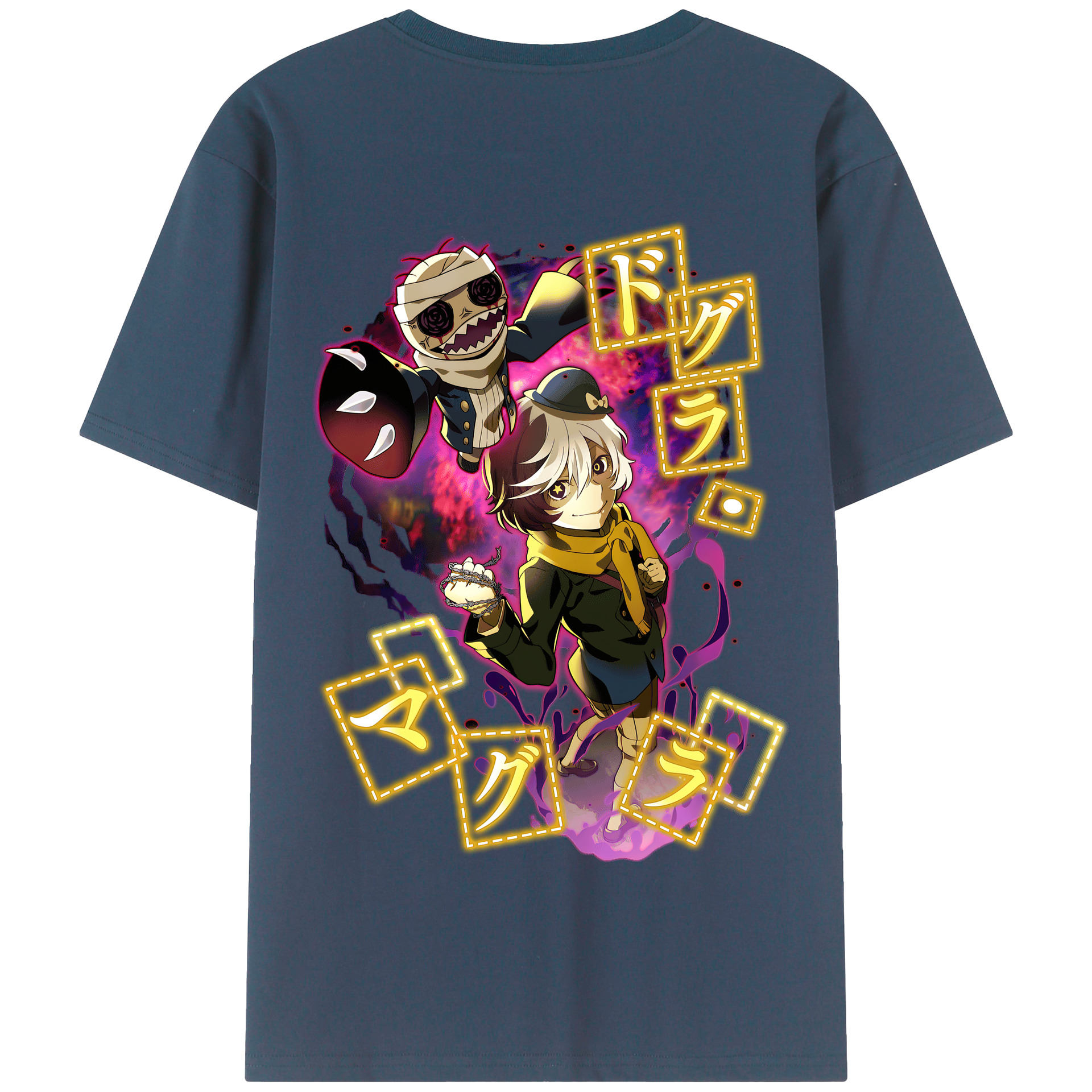 （画像用） 文豪ストレイドッグス Bungo Stray Dogs 綿100％半袖Tシャツ（背面プリント）