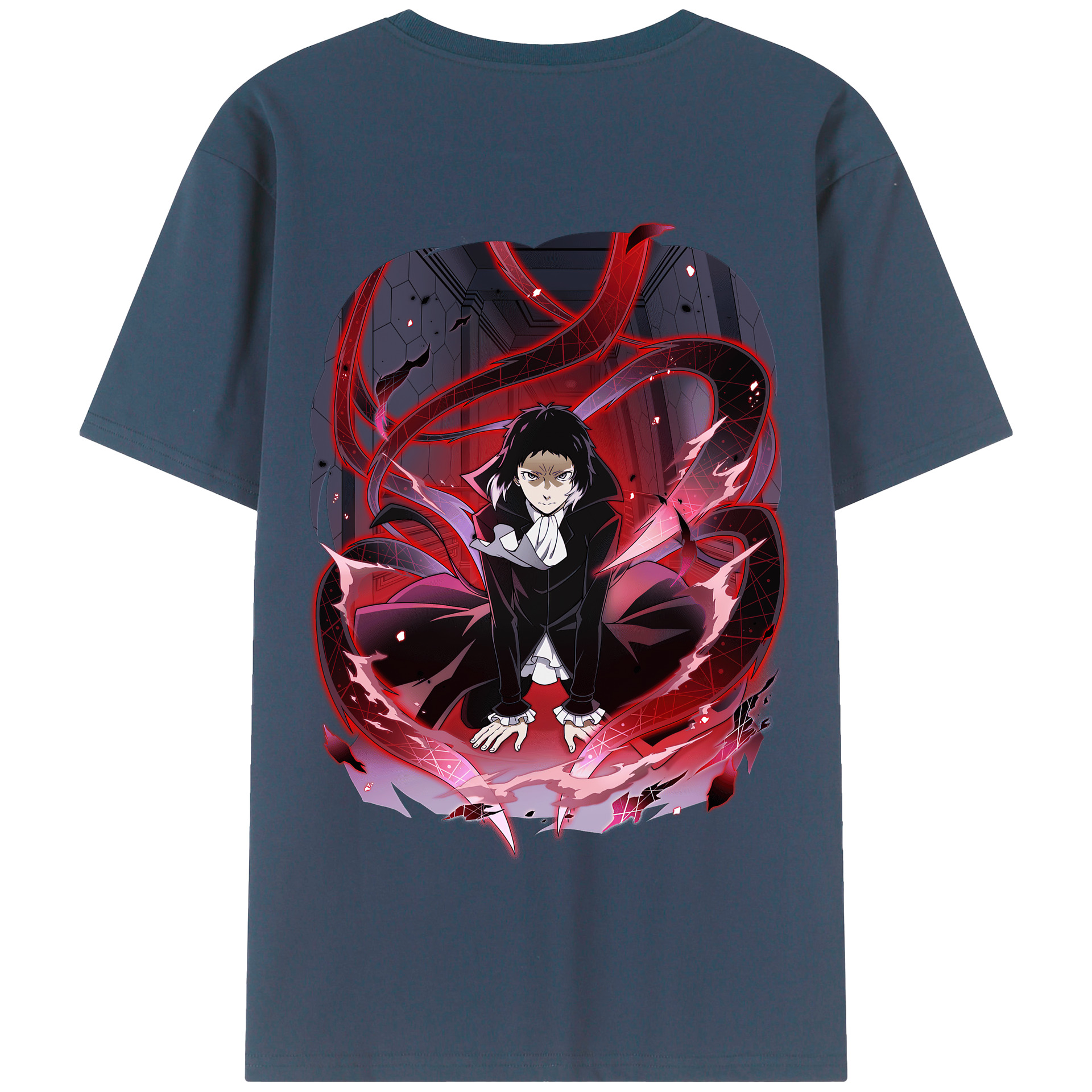 （画像用） 文豪ストレイドッグス Bungo Stray Dogs 綿100％半袖Tシャツ（背面プリント）