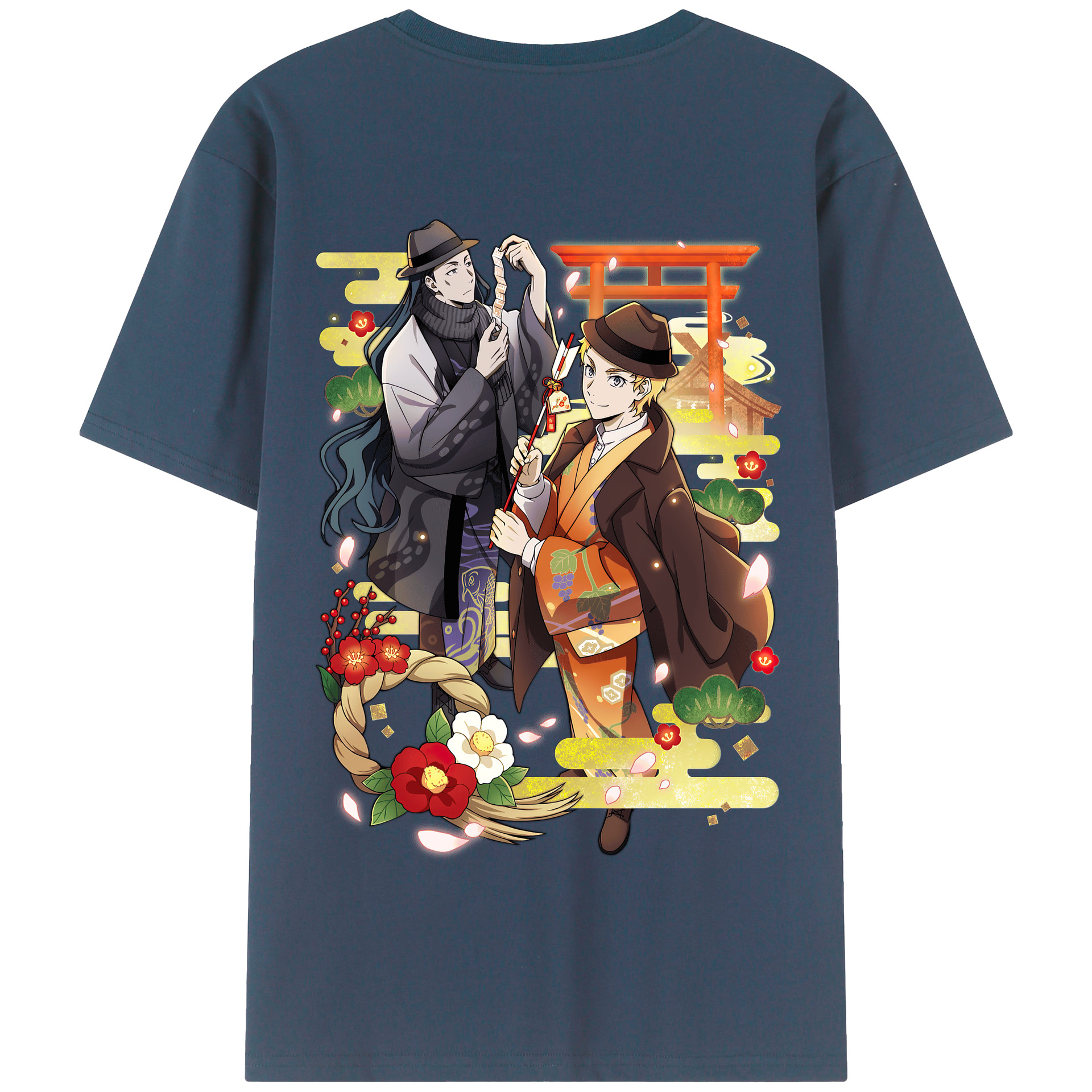 （画像用） 文豪ストレイドッグス Bungo Stray Dogs 綿100％半袖Tシャツ（背面プリント）
