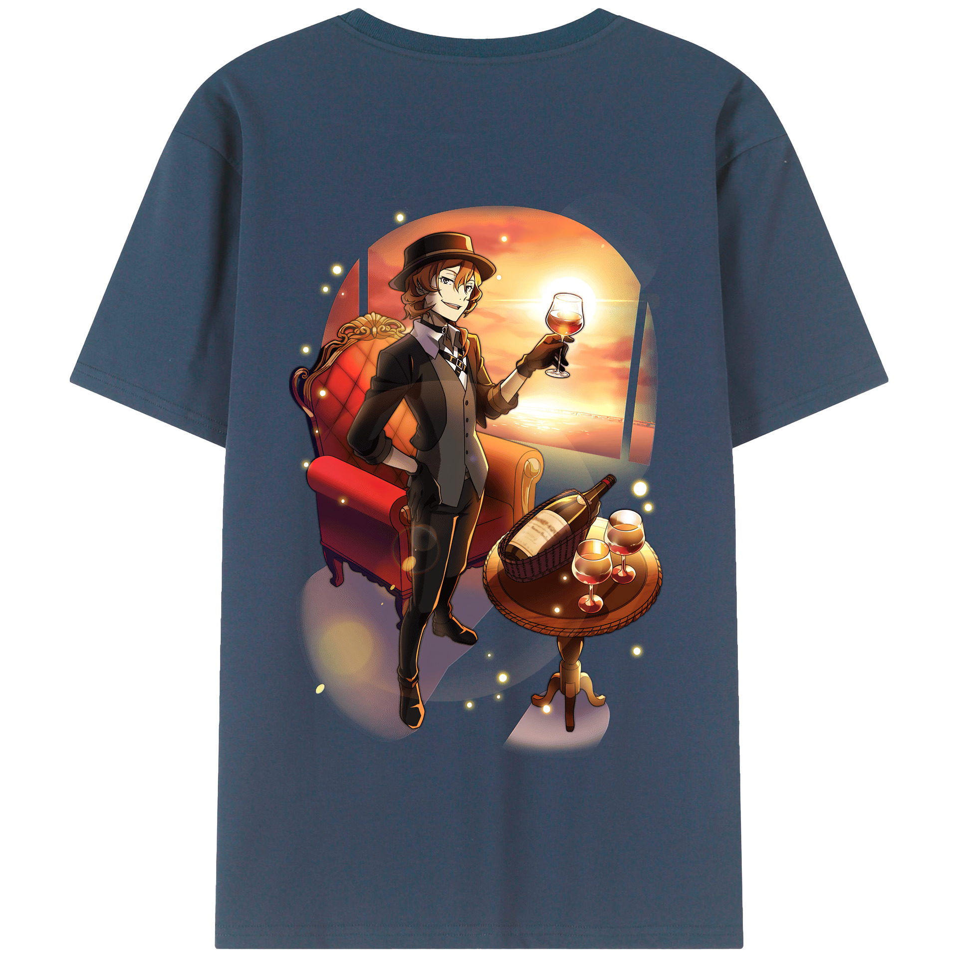 （画像用） 文豪ストレイドッグス Bungo Stray Dogs 綿100％半袖Tシャツ（背面プリント）
