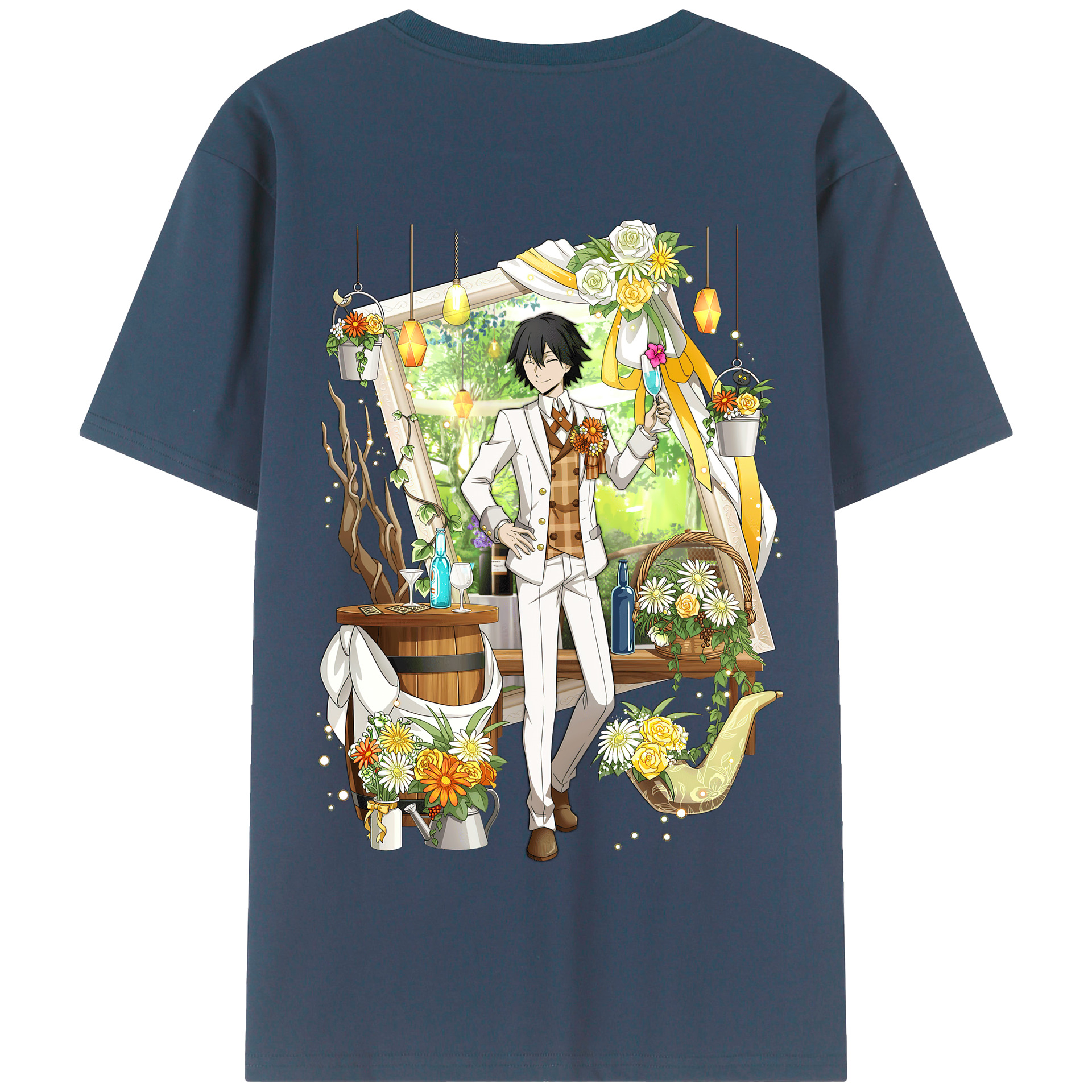 （画像用） 文豪ストレイドッグス Bungo Stray Dogs 綿100％半袖Tシャツ（背面プリント）