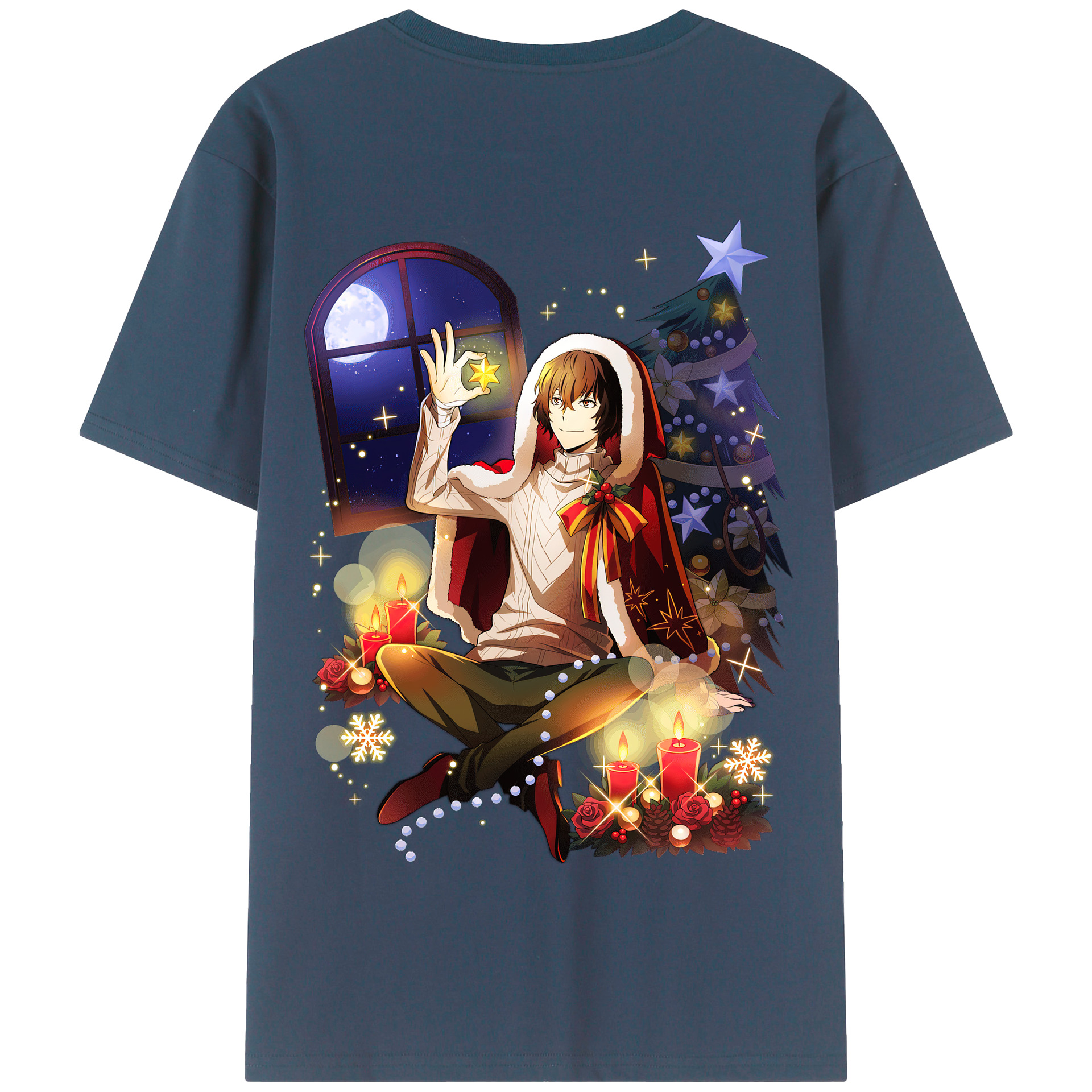 （画像用） 文豪ストレイドッグス Bungo Stray Dogs 綿100％半袖Tシャツ（背面プリント）