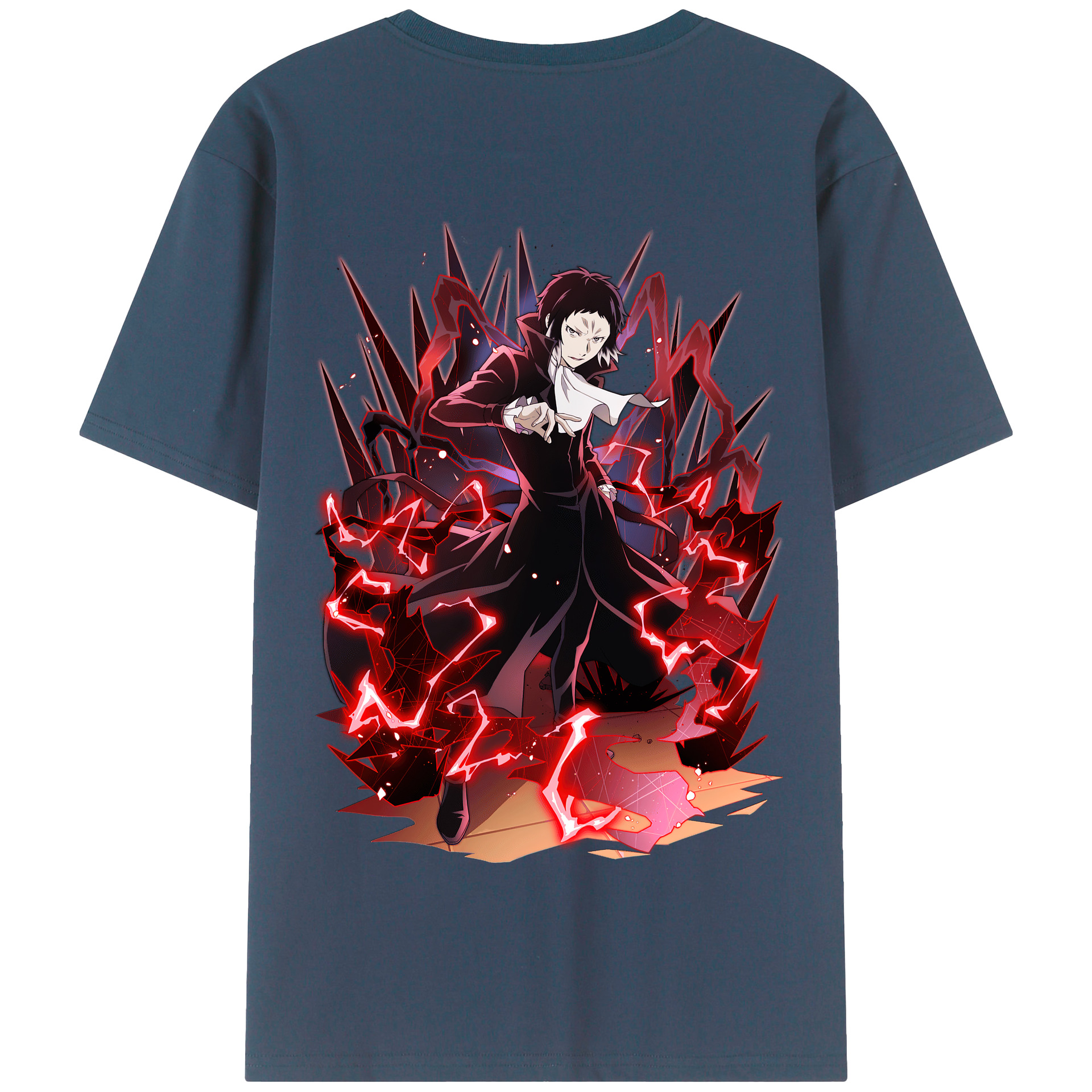 （画像用） 文豪ストレイドッグス Bungo Stray Dogs 綿100％半袖Tシャツ（背面プリント）