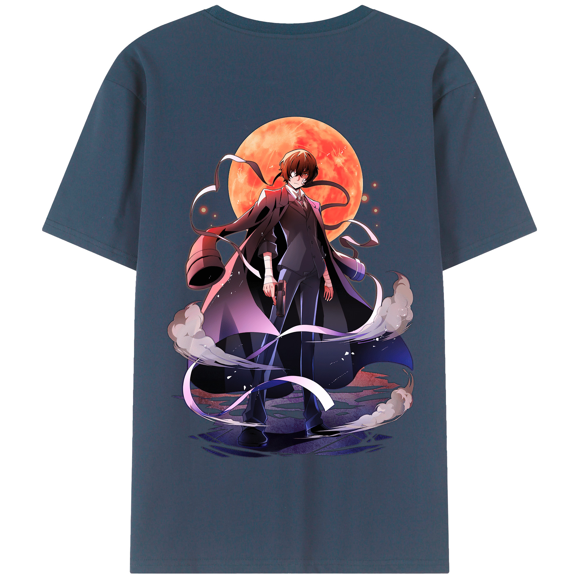（画像用） 文豪ストレイドッグス Bungo Stray Dogs 綿100％半袖Tシャツ（背面プリント）