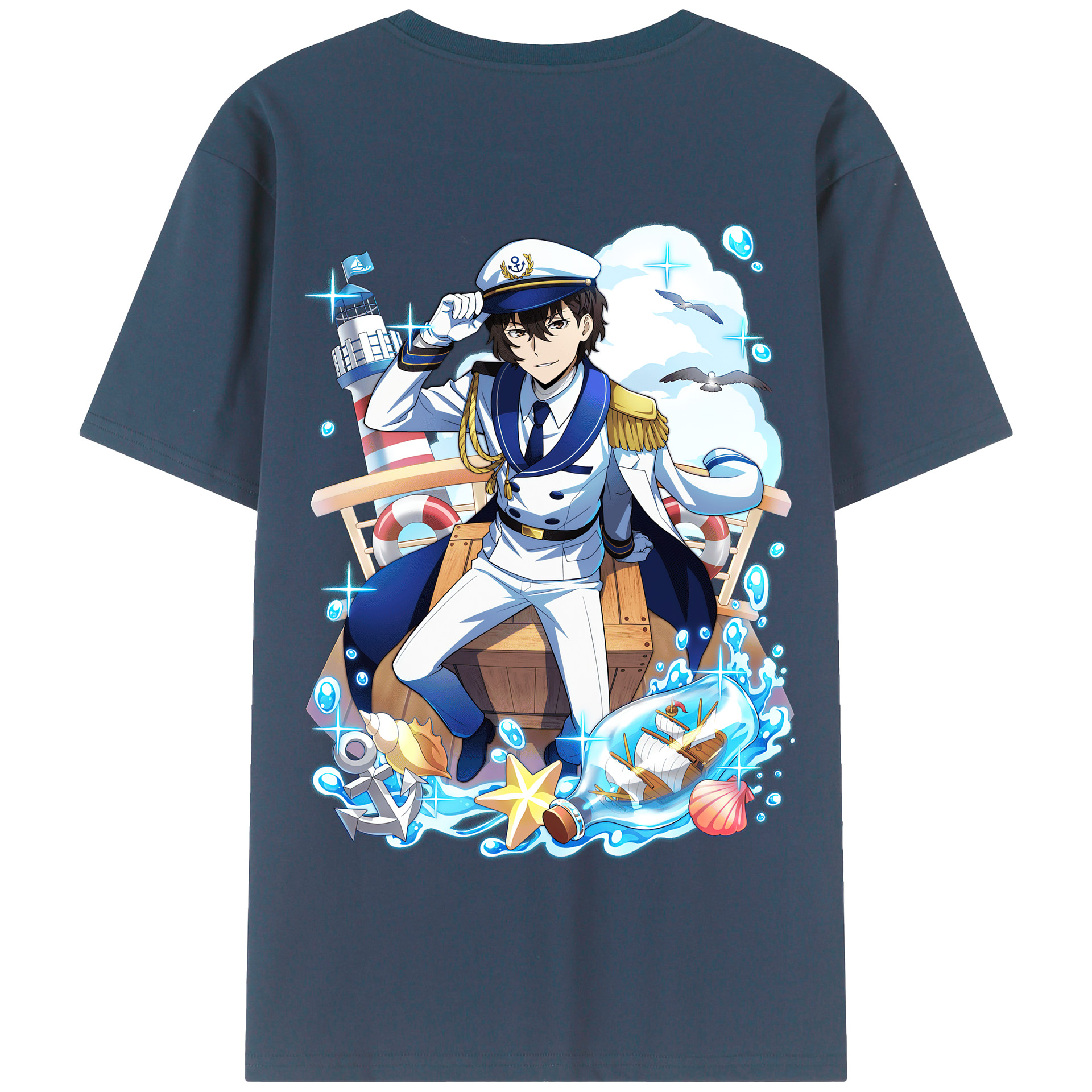 （画像用） 文豪ストレイドッグス Bungo Stray Dogs 綿100％半袖Tシャツ（背面プリント）