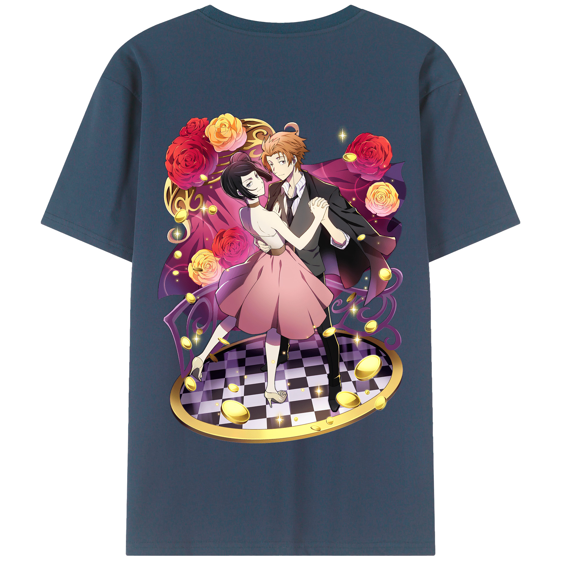 （画像用） 文豪ストレイドッグス Bungo Stray Dogs 綿100％半袖Tシャツ（背面プリント）