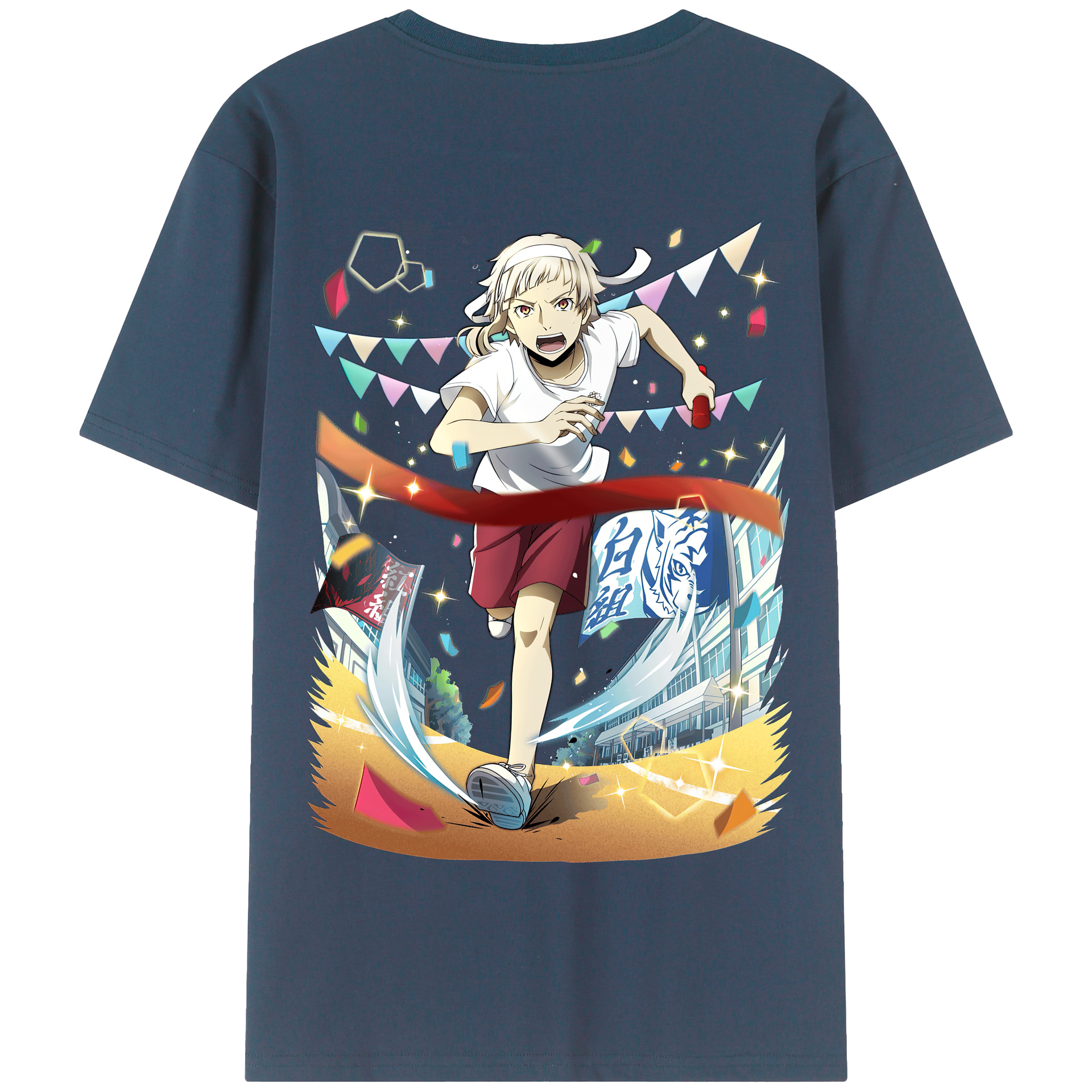 （画像用） 文豪ストレイドッグス Bungo Stray Dogs 綿100％半袖Tシャツ（背面プリント）
