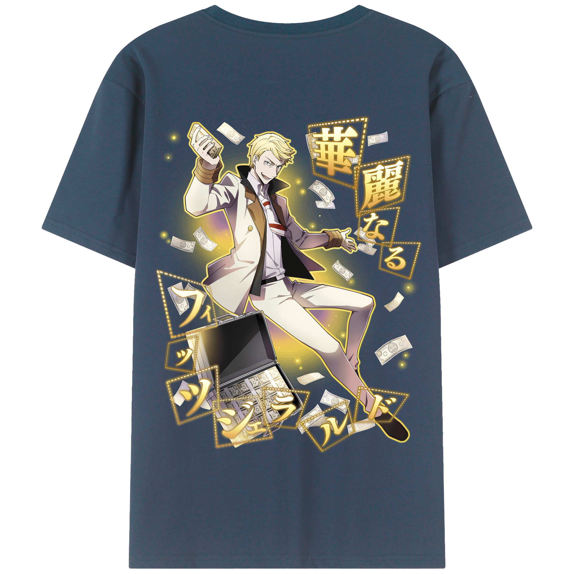 （画像用） 文豪ストレイドッグス Bungo Stray Dogs 綿100％半袖Tシャツ（背面プリント）