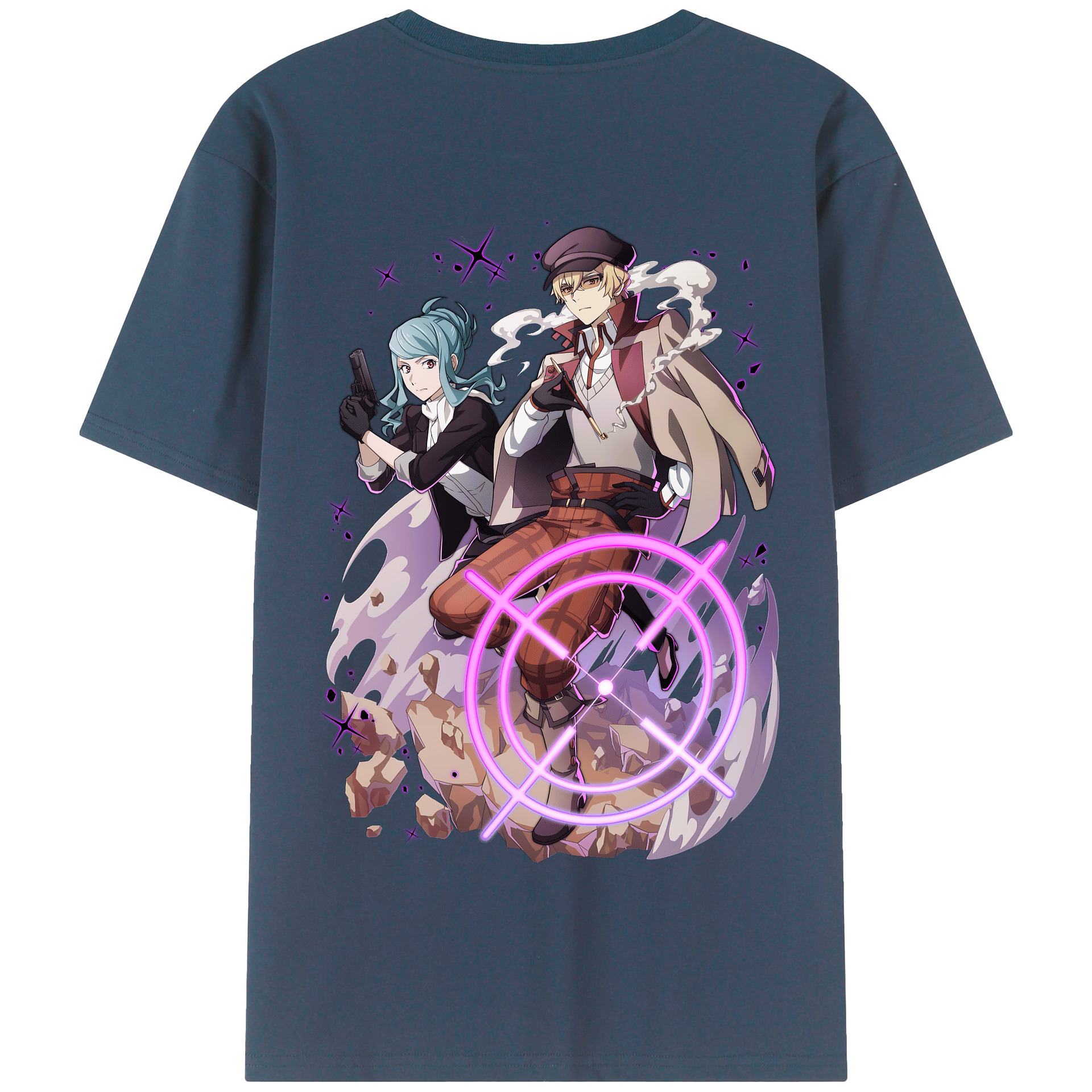 （画像用） 文豪ストレイドッグス Bungo Stray Dogs 綿100％半袖Tシャツ（背面プリント）