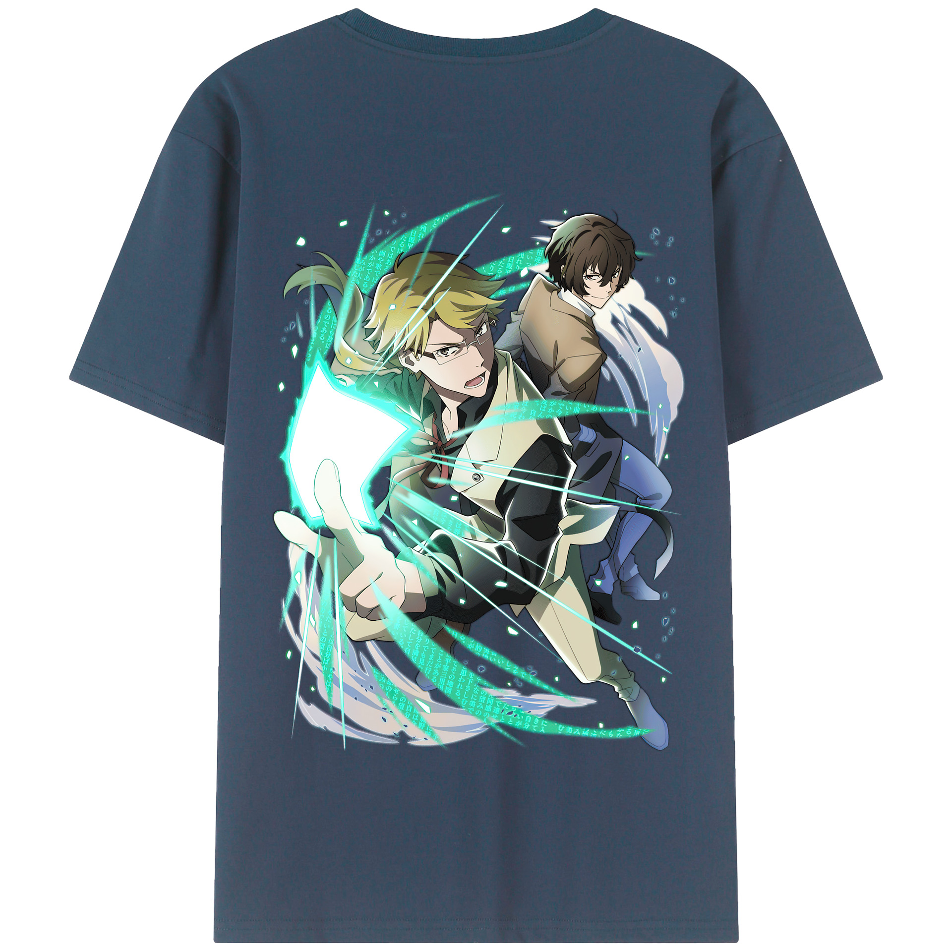 （画像用） 文豪ストレイドッグス Bungo Stray Dogs 綿100％半袖Tシャツ（背面プリント）