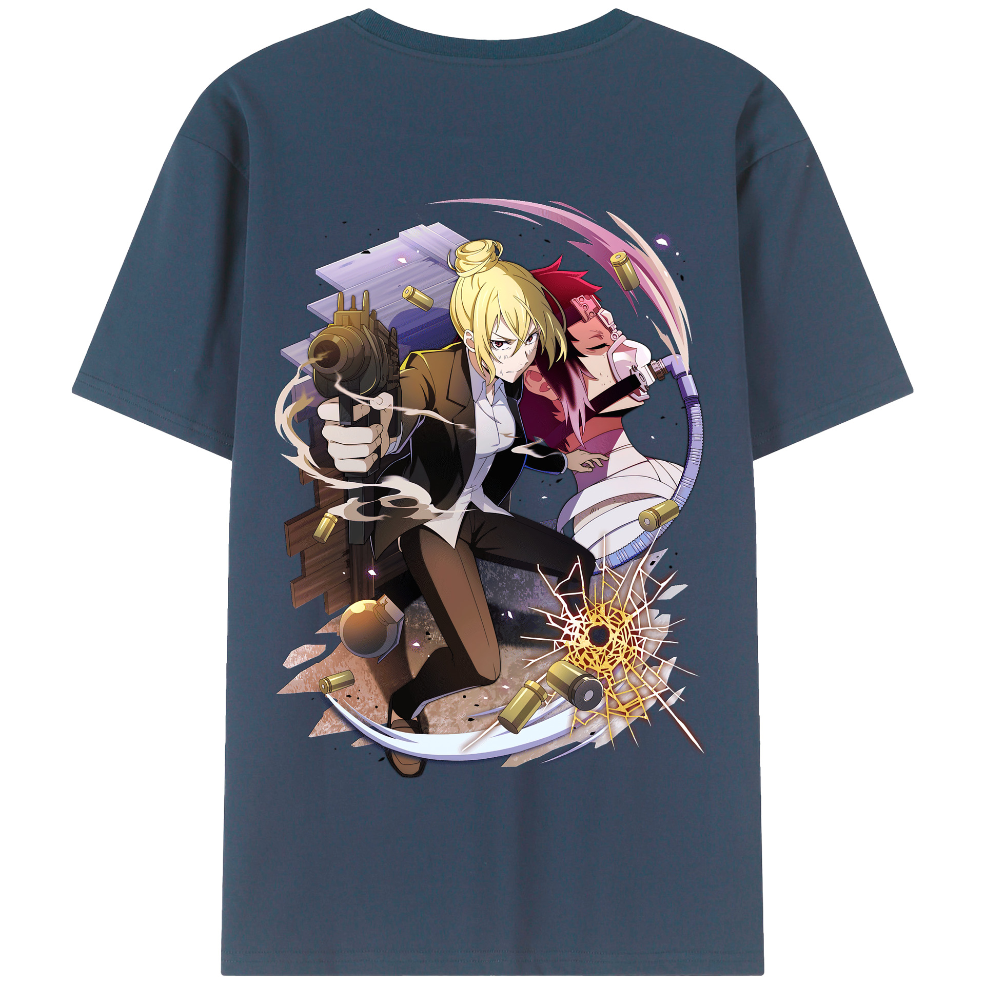 （画像用） 文豪ストレイドッグス Bungo Stray Dogs 綿100％半袖Tシャツ（背面プリント）