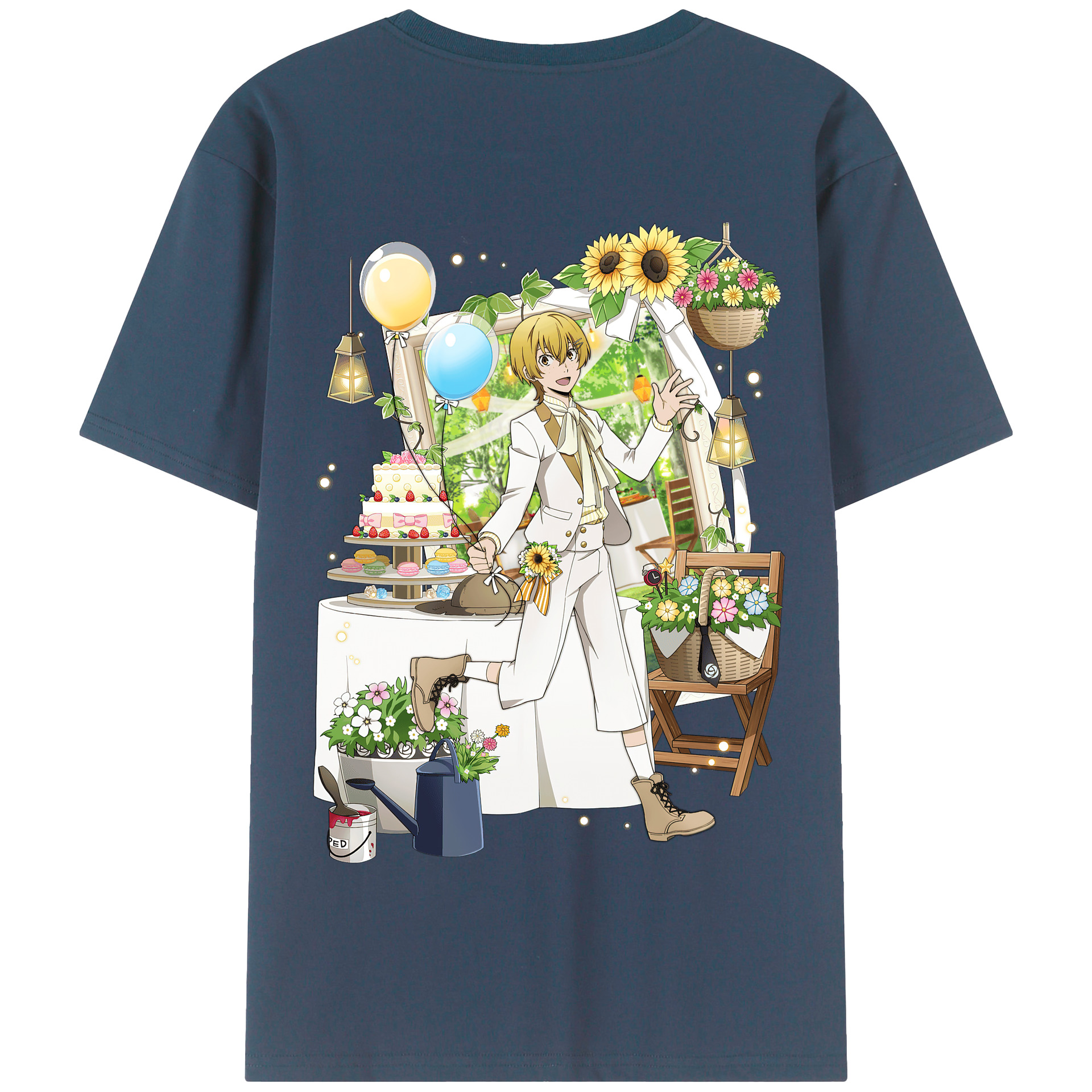 （画像用） 文豪ストレイドッグス Bungo Stray Dogs 綿100％半袖Tシャツ（背面プリント）